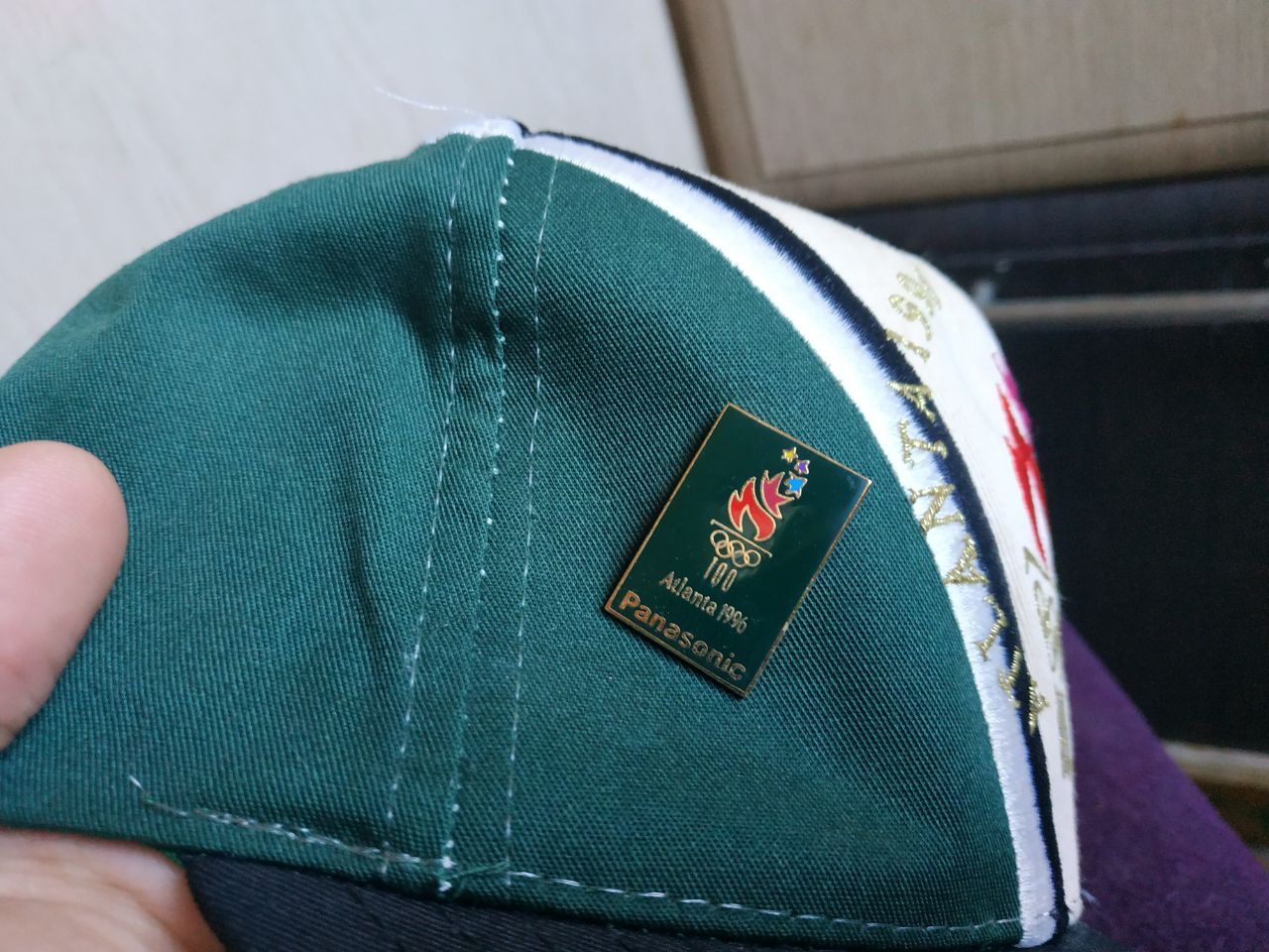USA Olympics Vintage 1996 Atlanta Olympics Hat Eastport SnapbackPanasonic Size ONE SIZE - 7 Thumbnail