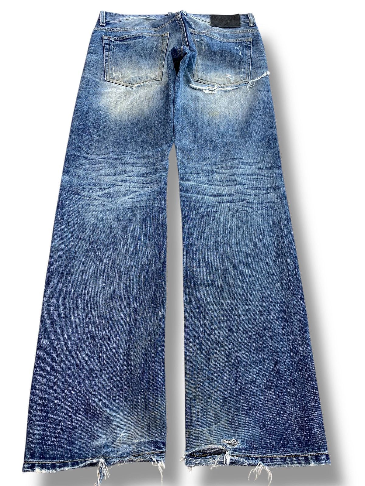 In The Attic In The Attic Ripped Patchwork Straight Leg Style Jeans Size US 33 - 3 Thumbnail