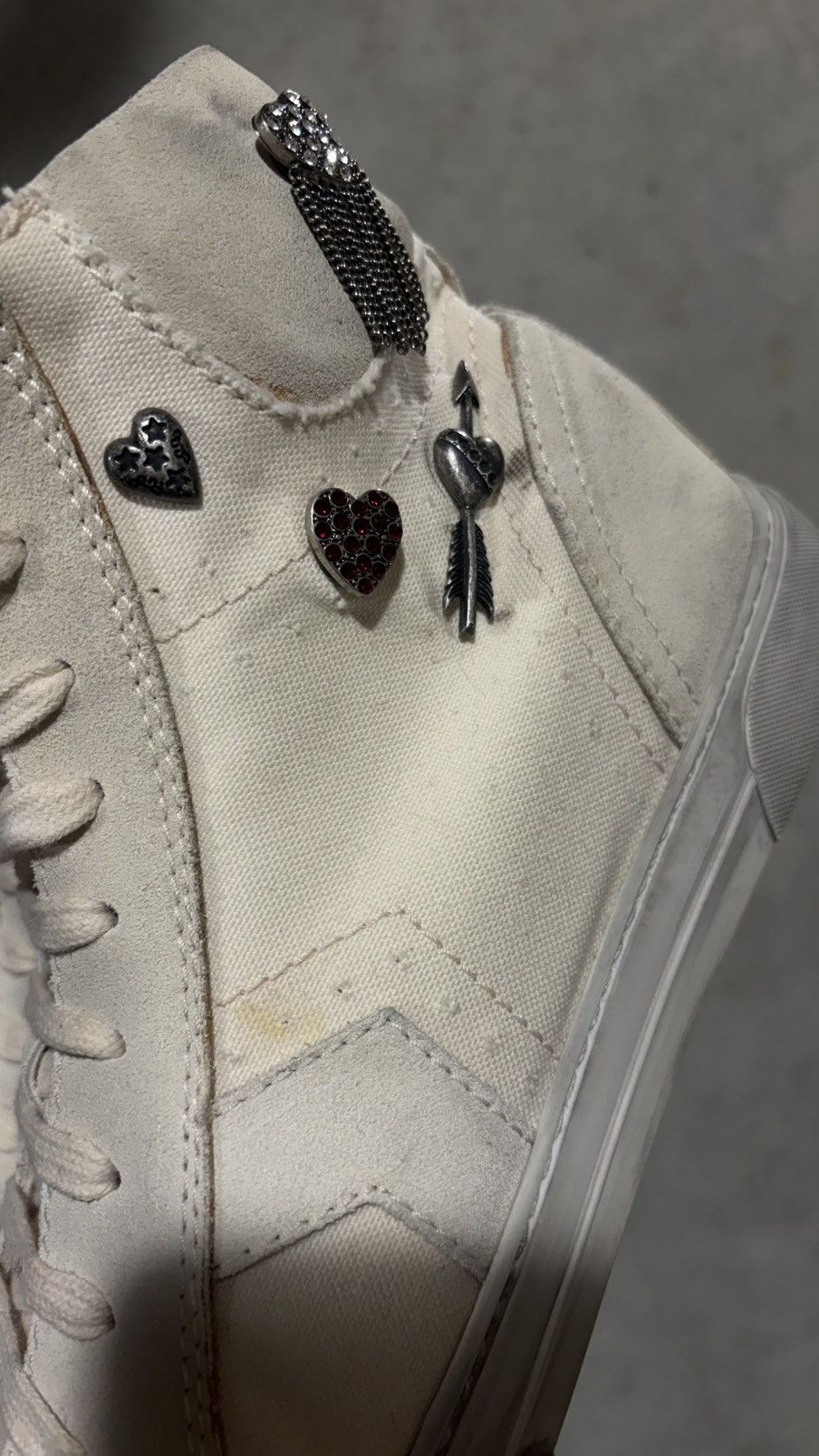 Saint Laurent Paris Saint Laurent Paris “Smoking Forever” High Top Sneaker Size US 11 / EU 44 - 11 Thumbnail