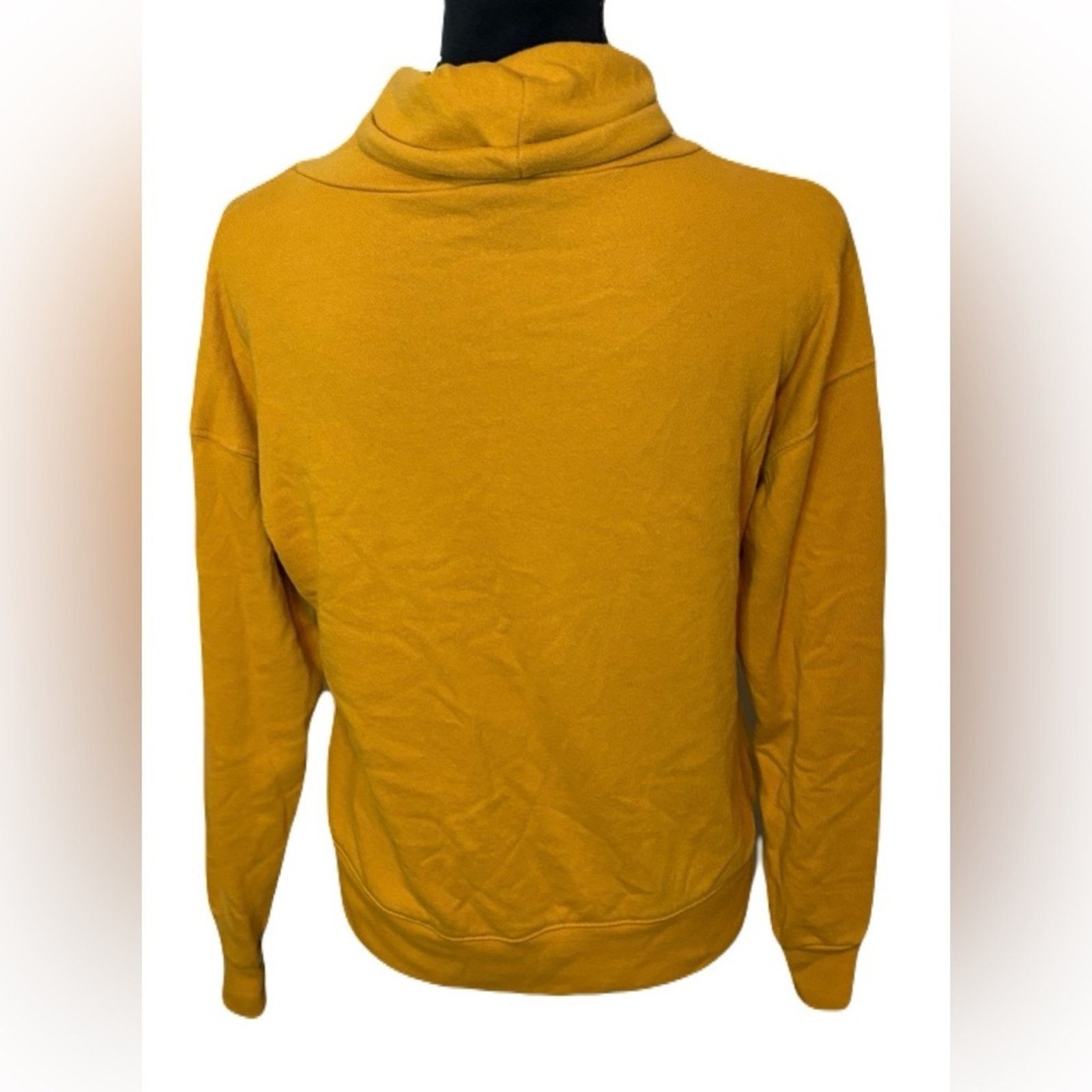Forever 21 (Forever 21) Mustard Cowl Neck Turtleneck Sweater:Size Small Size S / US 4 / IT 40 - 3 Thumbnail