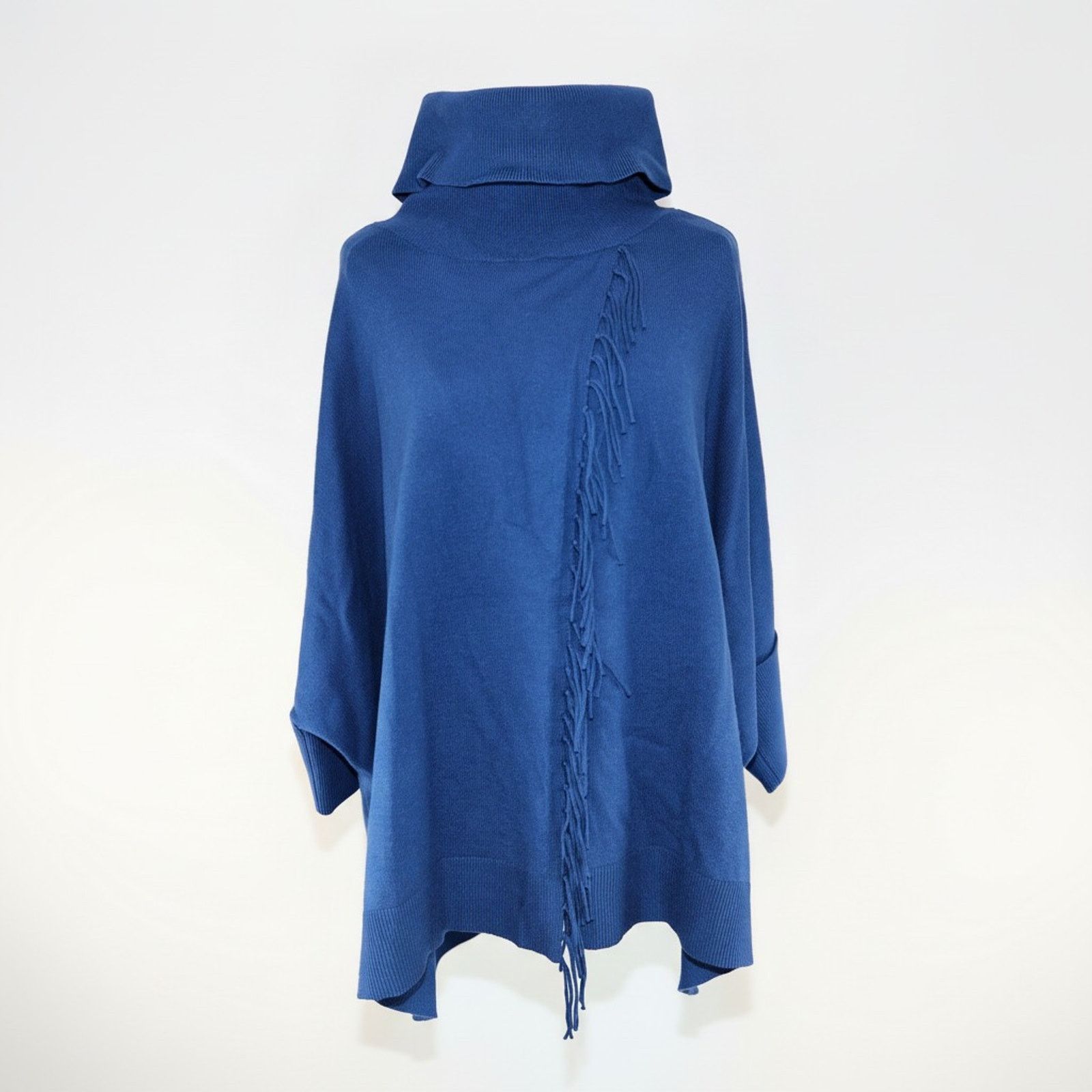 Chicos CHICO'S Fringe Cowl Neck Cashmere Blend Poncho Sz L/XL $119 Size XL / US 12-14 / IT 48-50 - 2 Thumbnail