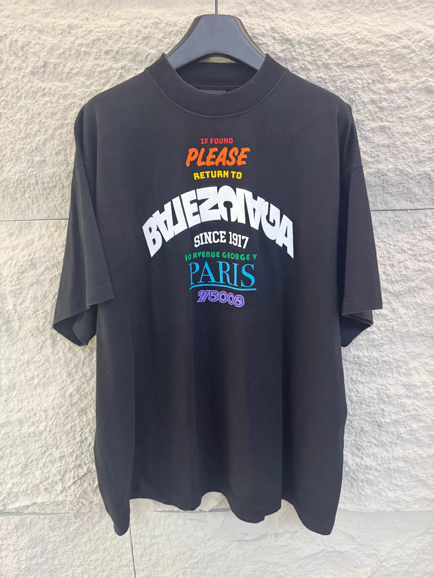 Balenciaga Balenciaga 2025ss Paris T-shirt Stencil Color Logo Size US M / EU 48-50 / 2 - 1 Thumbnail