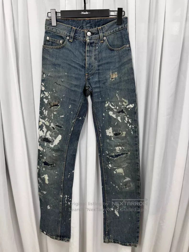 Helmut Lang Helmut Lang painter jeans with white paint splatter detail Size US 27 - 1 Thumbnail