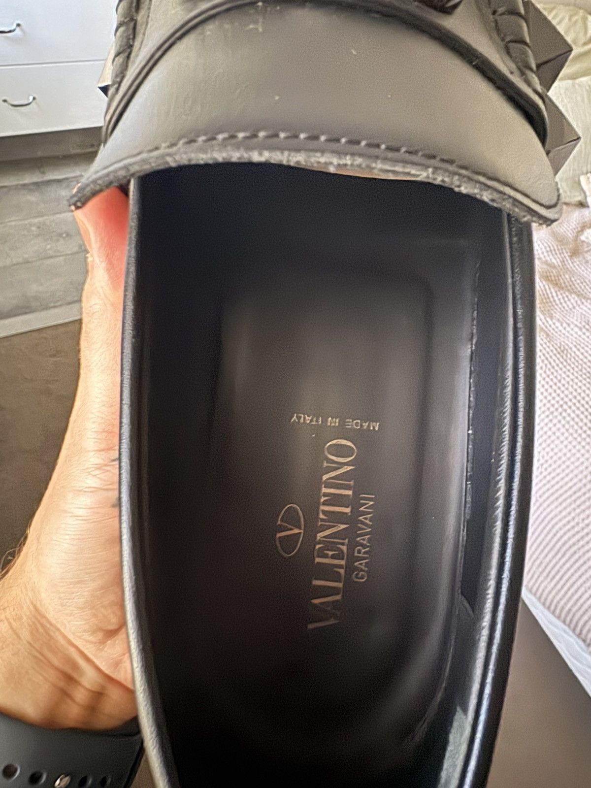 Valentino Valentino Garavani Stud Sign Slip-On Loafers Size US 11 / EU 44 - 10 Thumbnail