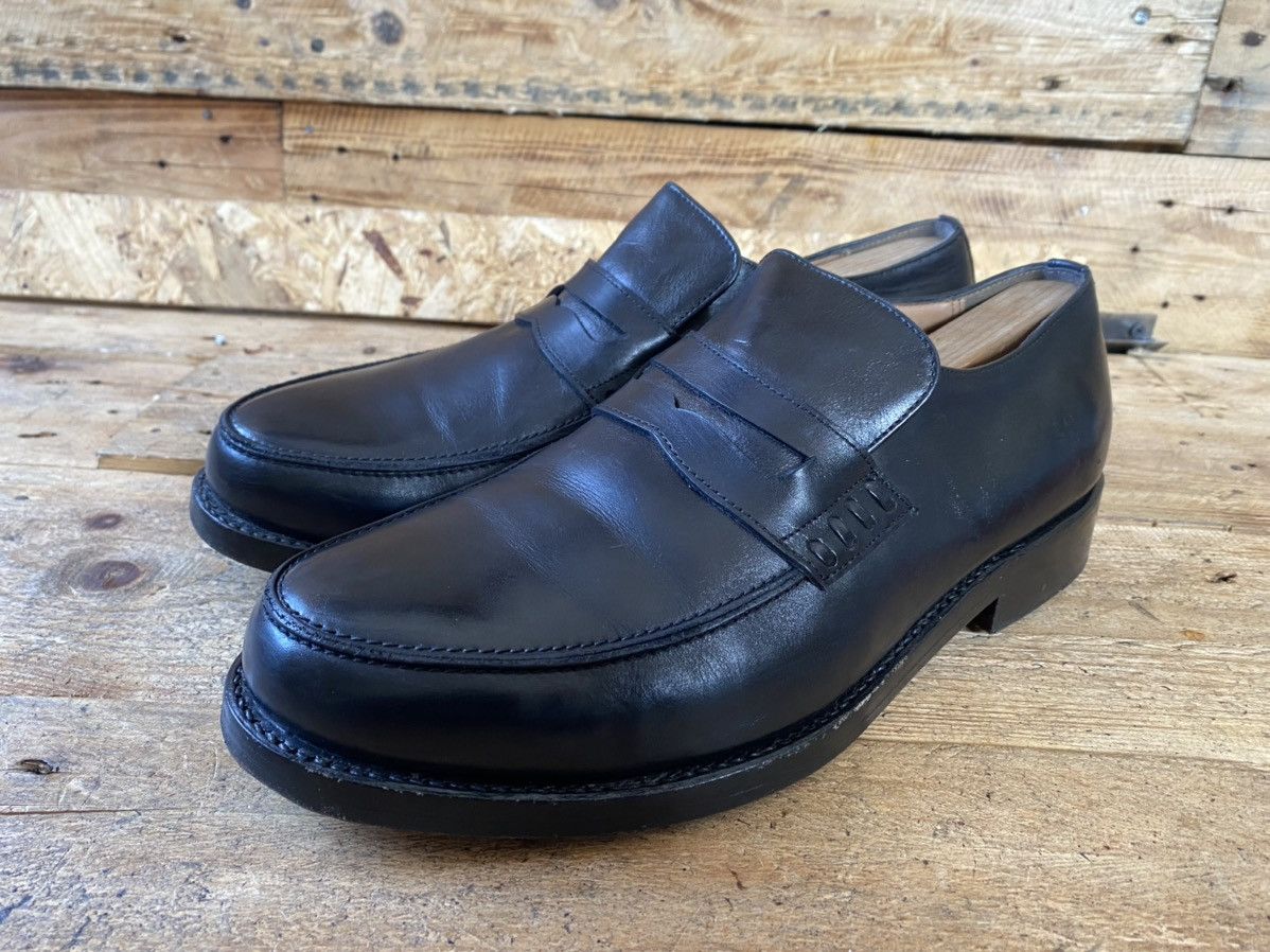 Heinrich Dinkelacker Heinrich dinckelacker black leather penny loafers sz uk 8.5 Size US 9.5 / EU 42-43 - 4 Thumbnail