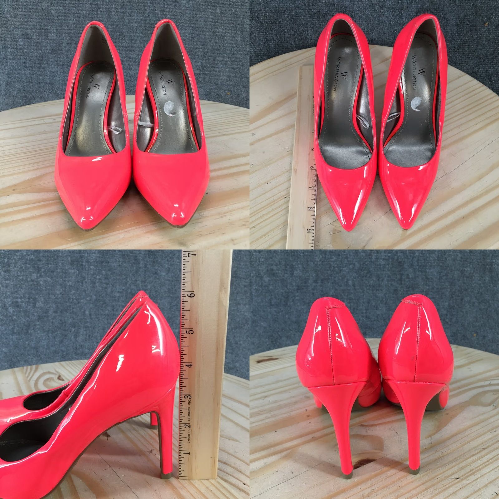 Worthington Worthington Zoe Heels Womens 6 M Pump Slip On Pointed Toe Stiletto Leather Pink Size US 6 / IT 36 - 8 Thumbnail