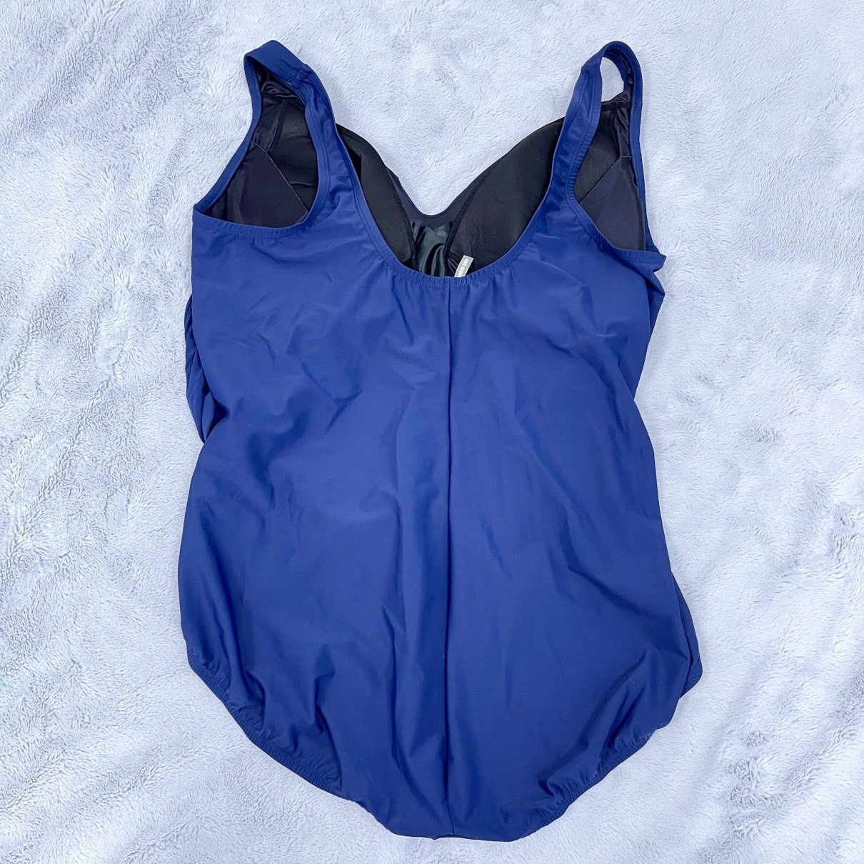 Lands' End Lands End SlenderSuit Tummy Control Wrap Swimsuit Blue 22W Size 3XL / US 20-22 - 4 Thumbnail
