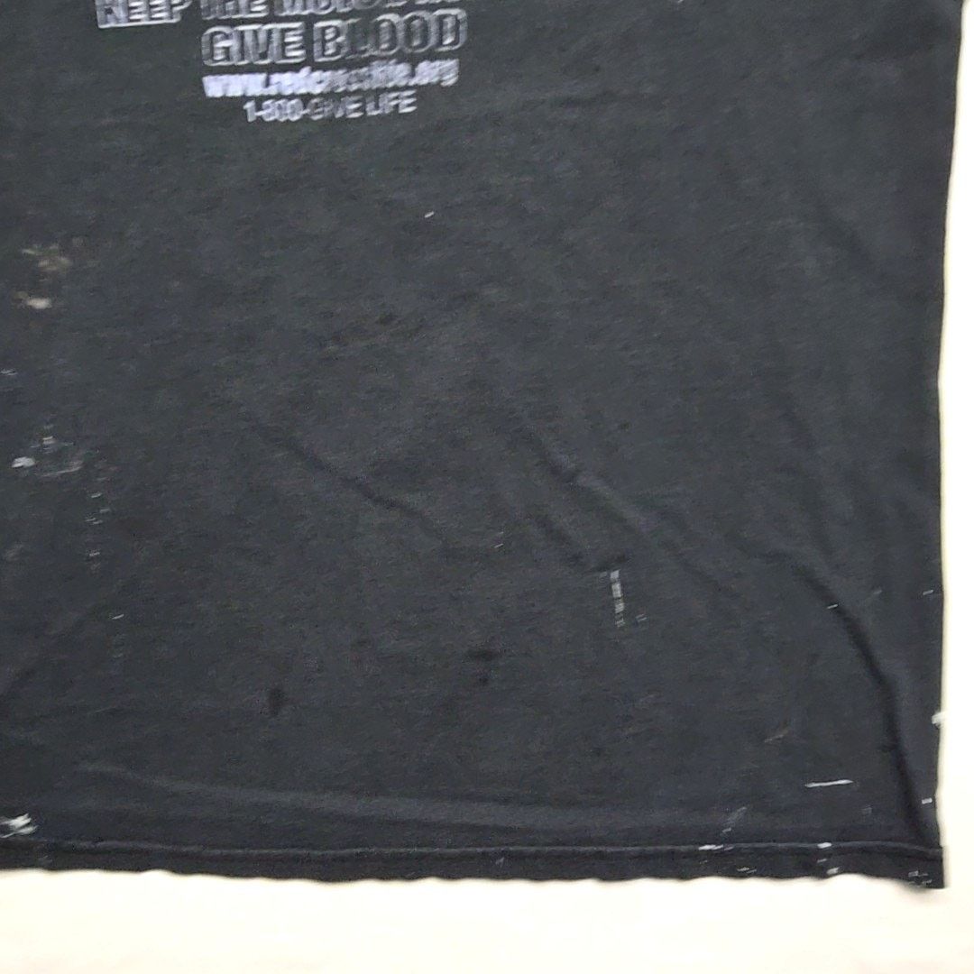 Jerzees Vintage American Red Cross Motor Black Paint Splatter XL Tee Size US XL / EU 56 / 4 - 4 Thumbnail