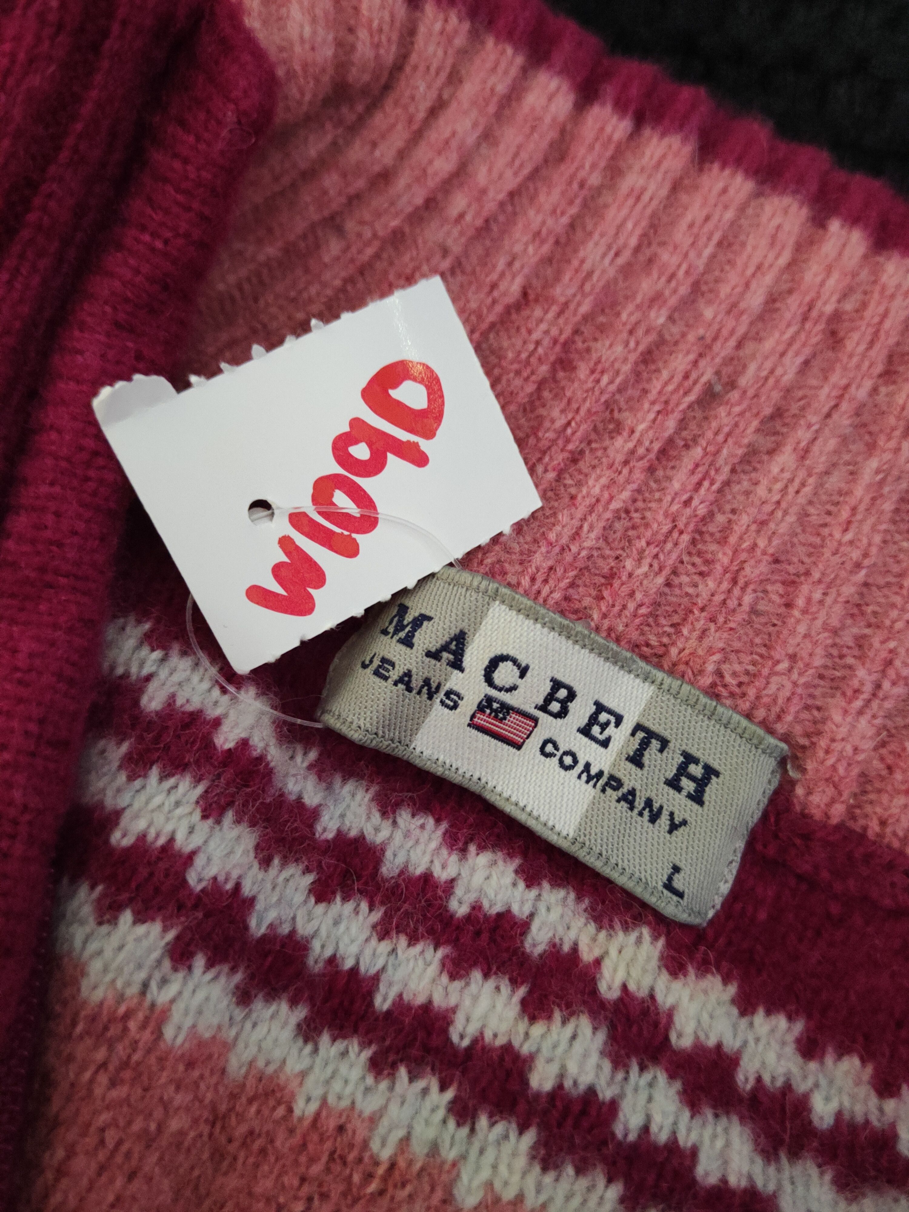 Homespun Knitwear × Japanese Brand × Macbeth Macbeth Pink Knitwear Sweatshirts #W1090 Size L / US 10 / IT 46 - 12 Thumbnail