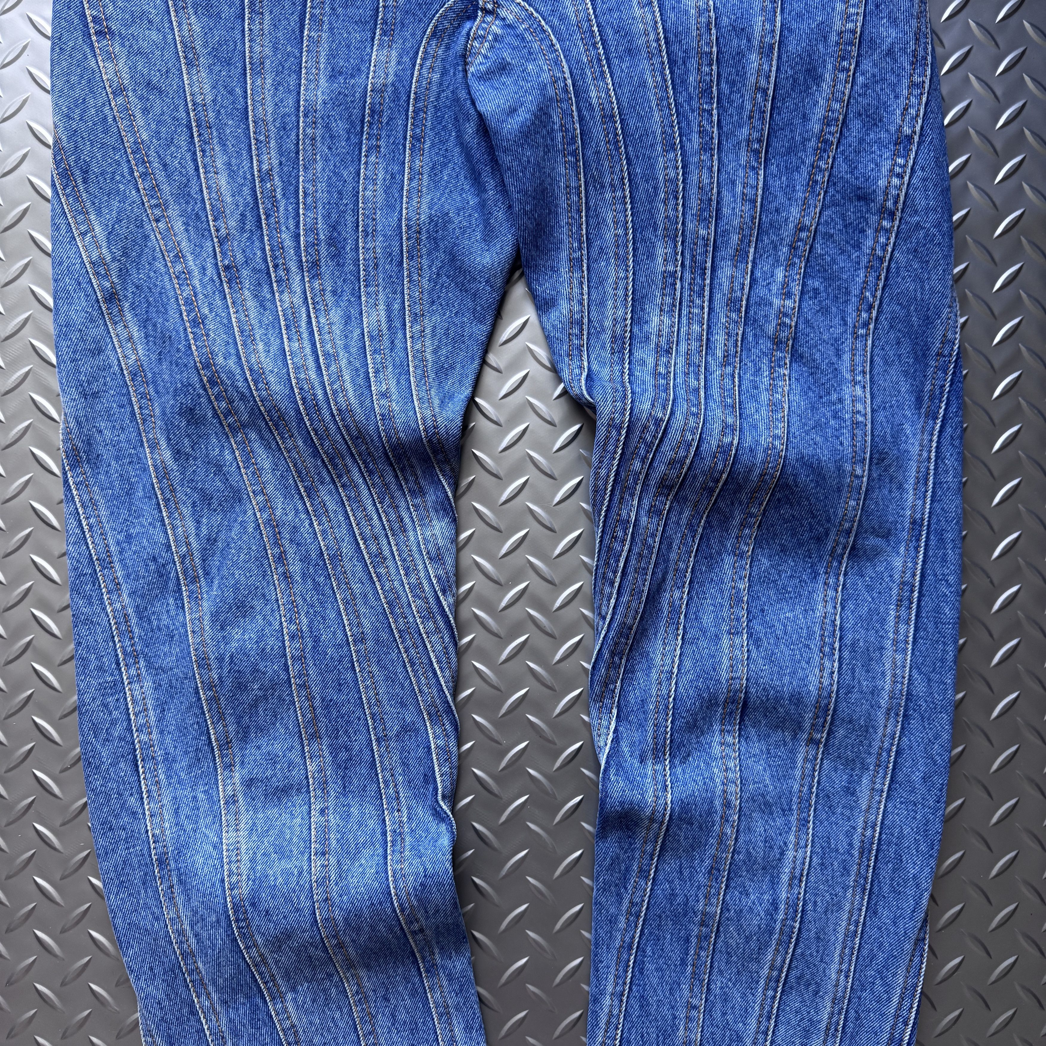 Mugler Mugler Multi Panel Spiral Seam Denim Jeans Size US 29 - 3 Thumbnail