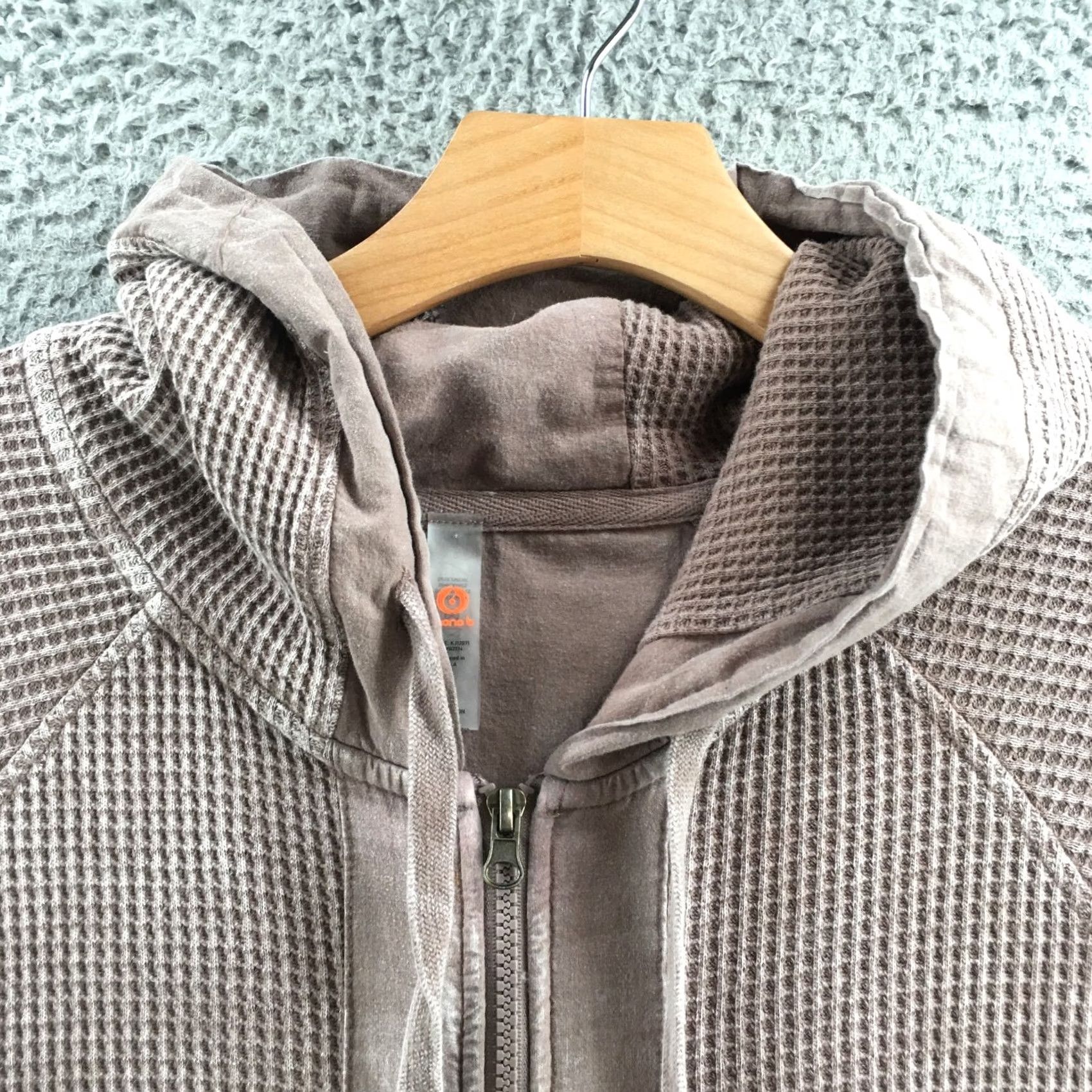 Vintage Mano B Oversized Hooded Jacket Women Small Brown Mineral-Washed Zip Up Hoodie Size S / US 4 / IT 40 - 3 Thumbnail