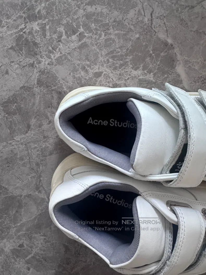 Acne Studios Acne Studios Classic Smiley Face Design Velcro White Sneak Size US 6.5 / IT 36.5 - 4 Thumbnail
