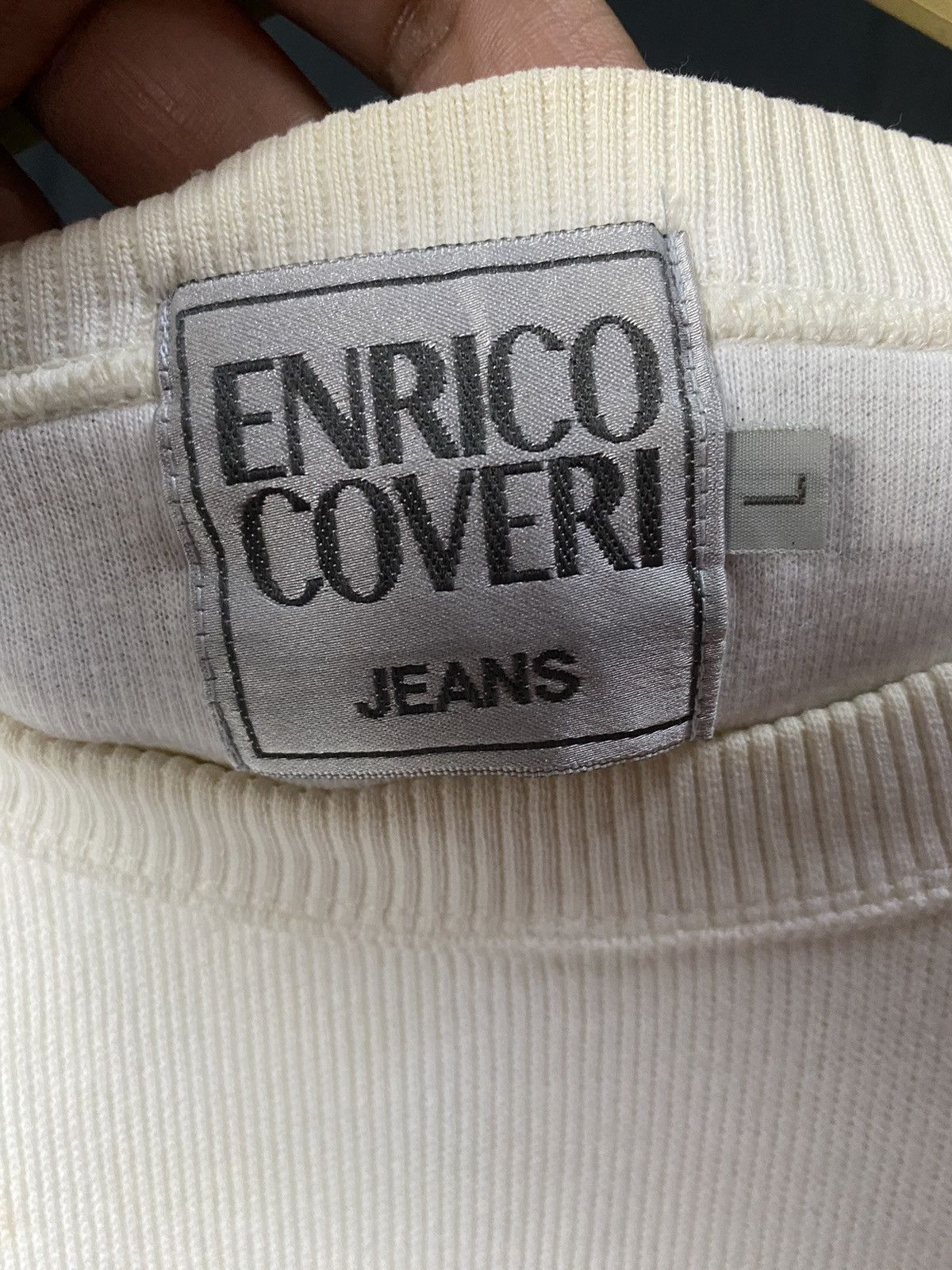 Enrico Coveri Vintage Enrico Coveri Jeans Embroidery Jumper Sweat Size US L / EU 52-54 / 3 - 8 Thumbnail