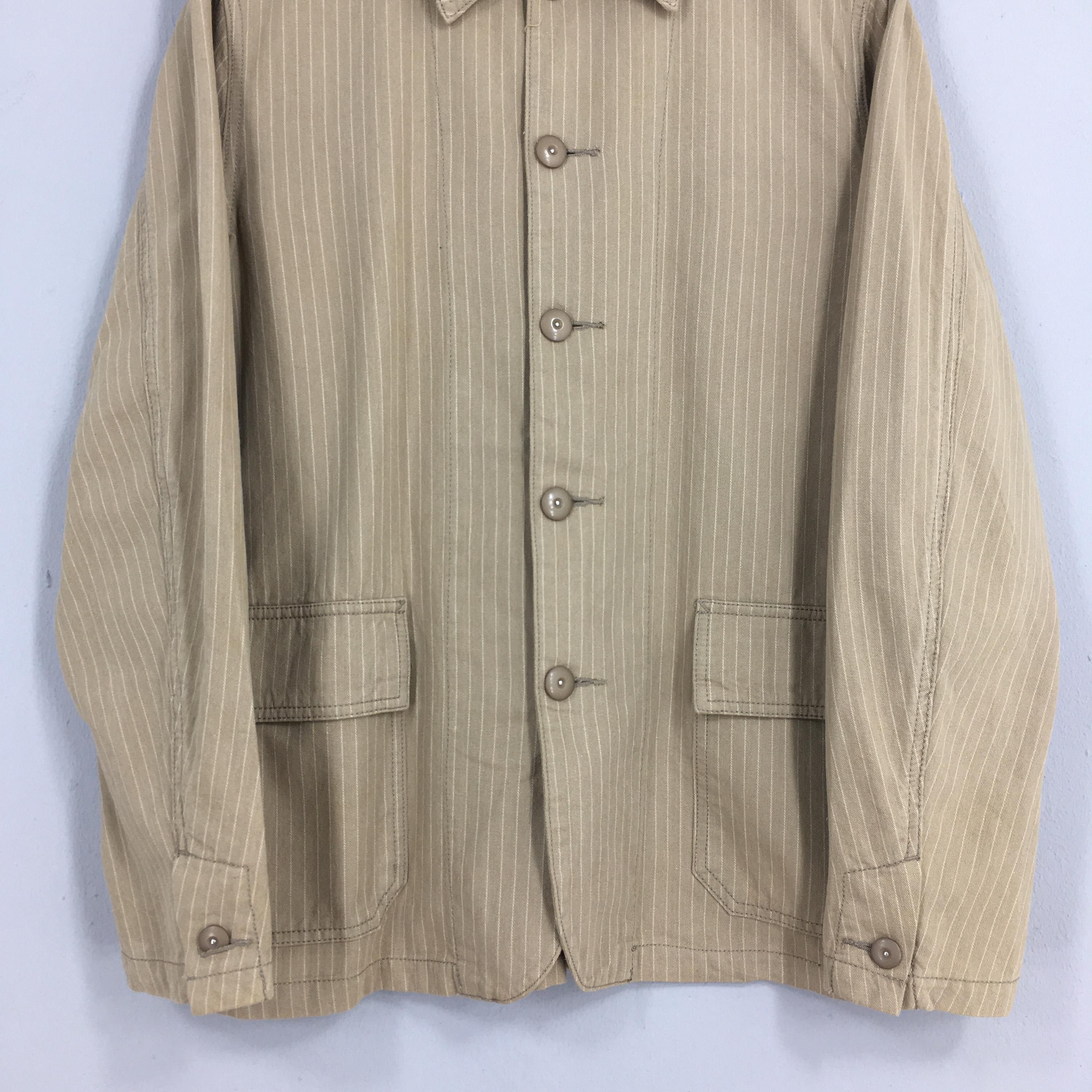 Japanese Brand Vintage 90's Ships Japan Beige Workers Jacket Medium Size US M / EU 48-50 / 2 - 4 Thumbnail