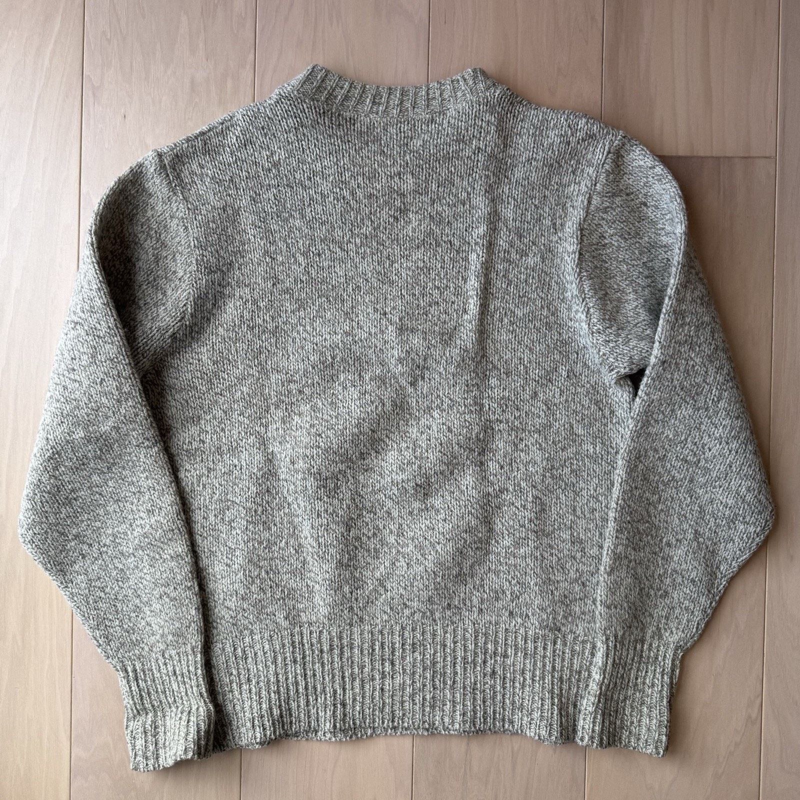 L.L. Bean Vintage LL Bean Sweater Beige 90s Wool Pullover Heavy Size US M / EU 48-50 / 2 - 8 Thumbnail