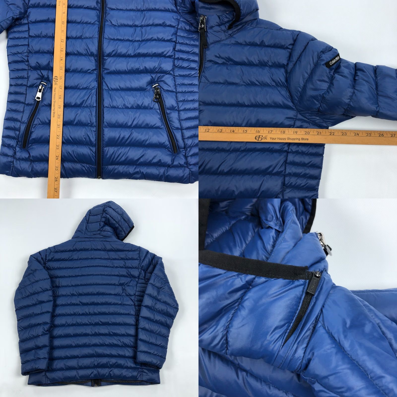 Calvin Klein Calvin Klein Down Jacket Womens M Premium Packable Quilted Hooded Full Zip Blue M CK Outdoors Winter Fall Womens Size M / US 6-8 / IT 42-44 - 8 Thumbnail