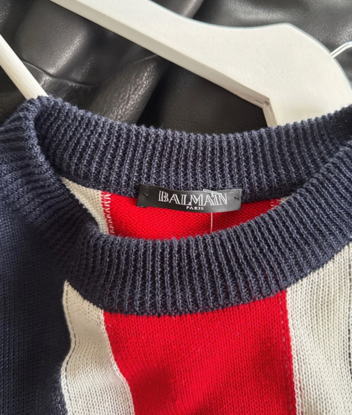 Balmain × Pierre Balmain Balmain SS16 Runway Distressed Union Jack Knit Sweater Size US M / EU 48-50 / 2 - 6 Thumbnail