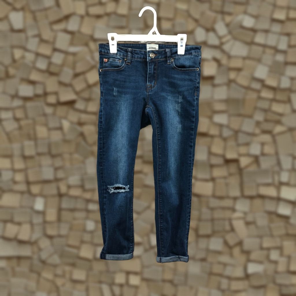 Hudson Hudson Jeans Skinny Size 14 Girls Mid Rise Dark Wash Blue Denim Girls Mens Womens Size 36" / US 14 / IT 50 - 1 Thumbnail