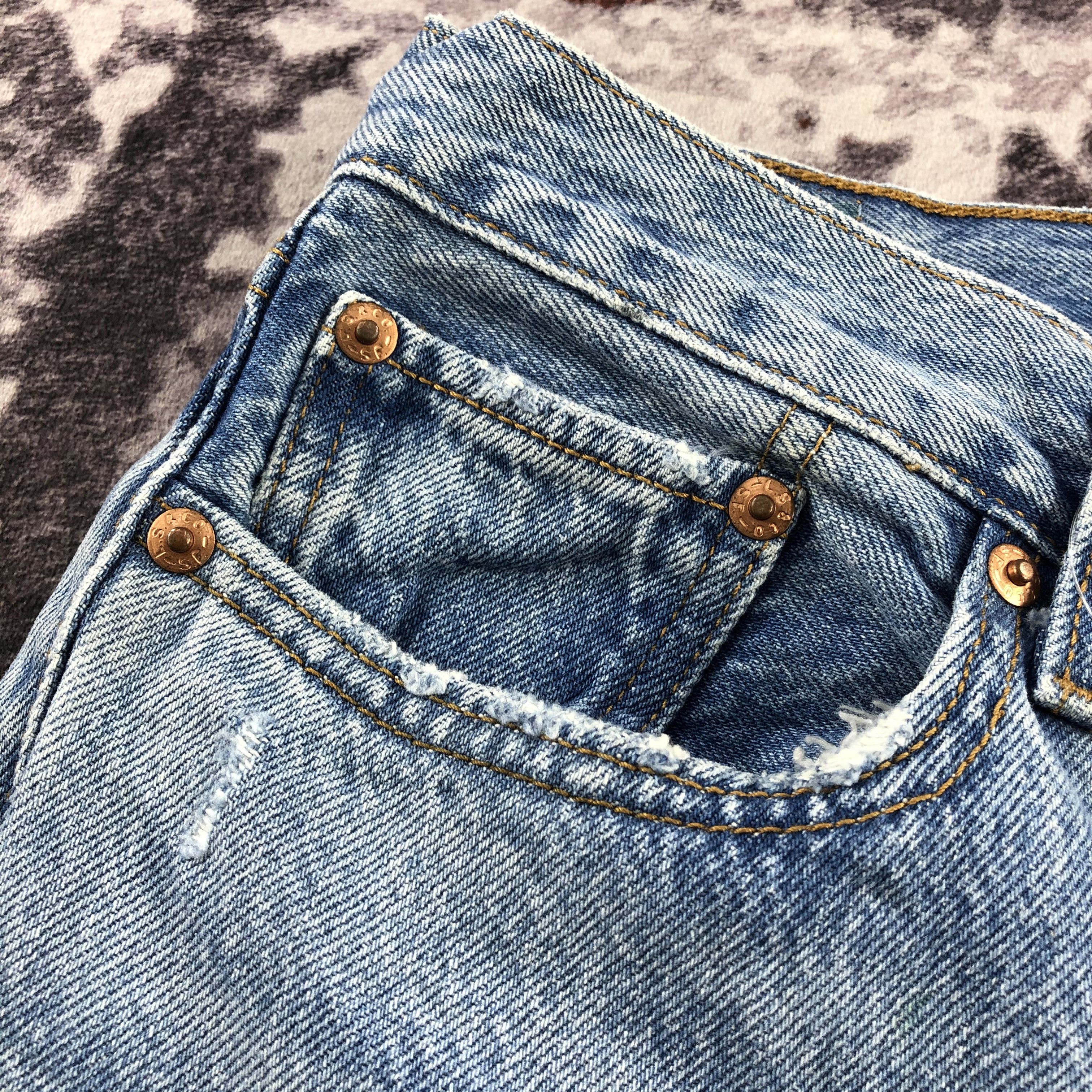 Levi's Vintage Blue Wash Levis 501 Jeans-JM3092 Size 29" - 9 Thumbnail