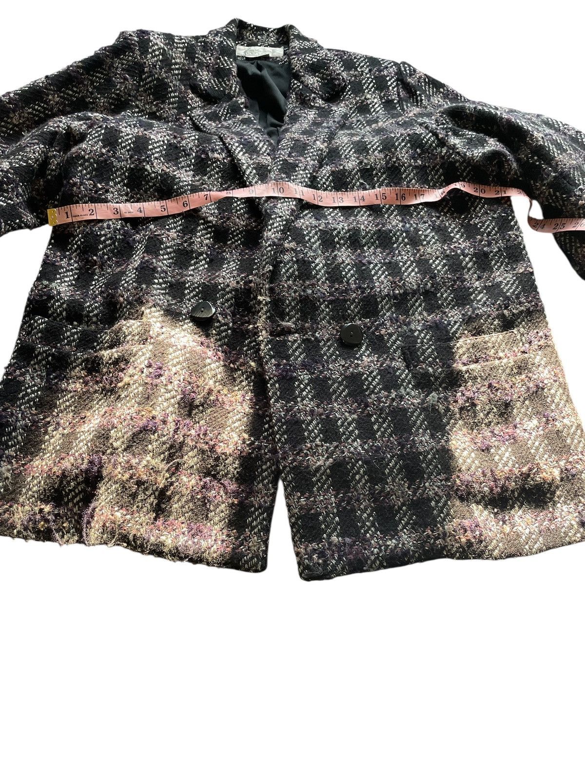 Vintage 90s boucle’ windowpane pattern Gloria Vanderbilt blazer 14 Size XL / US 12-14 / IT 48-50 - 7 Thumbnail