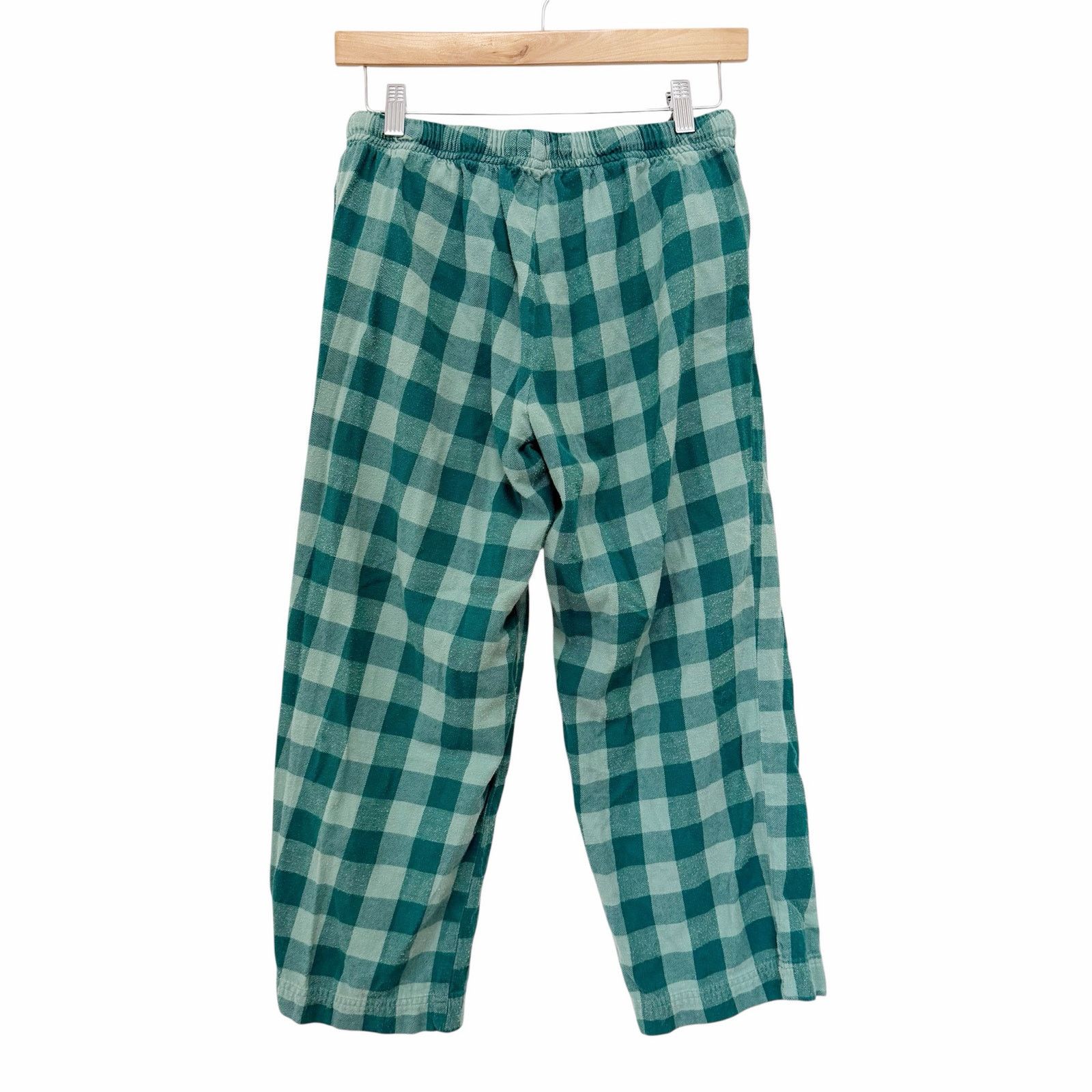 Other Pact Green Plaid Cropped Organic Cotton Pajama Pants Sz S Size 27" / US 4 / IT 40 - 6 Thumbnail