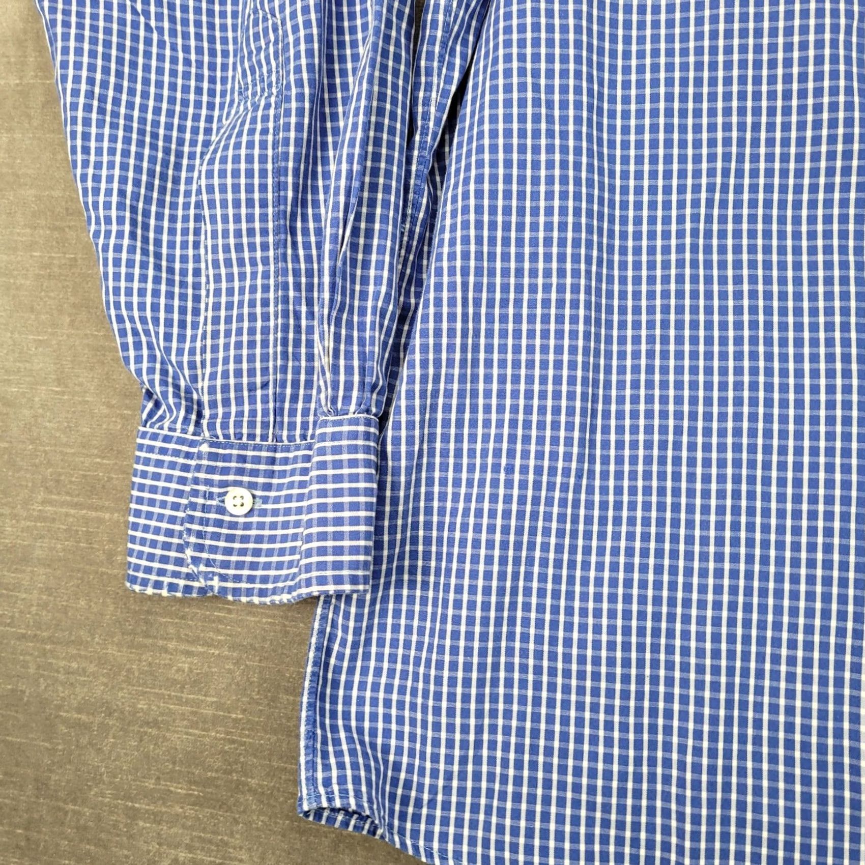 Brooks Brothers Brooks Brothers Button Down Shirt Long Sleeve Plaid Checkered Mens 17 USA Blue Y2K Size US XL / EU 56 / 4 - 7 Thumbnail