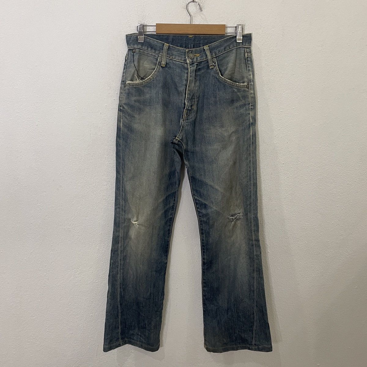 Japanese Brand Vintage Supplex X Uniqlo Distressed Denim Size US 28 / EU 44 - 1 Thumbnail