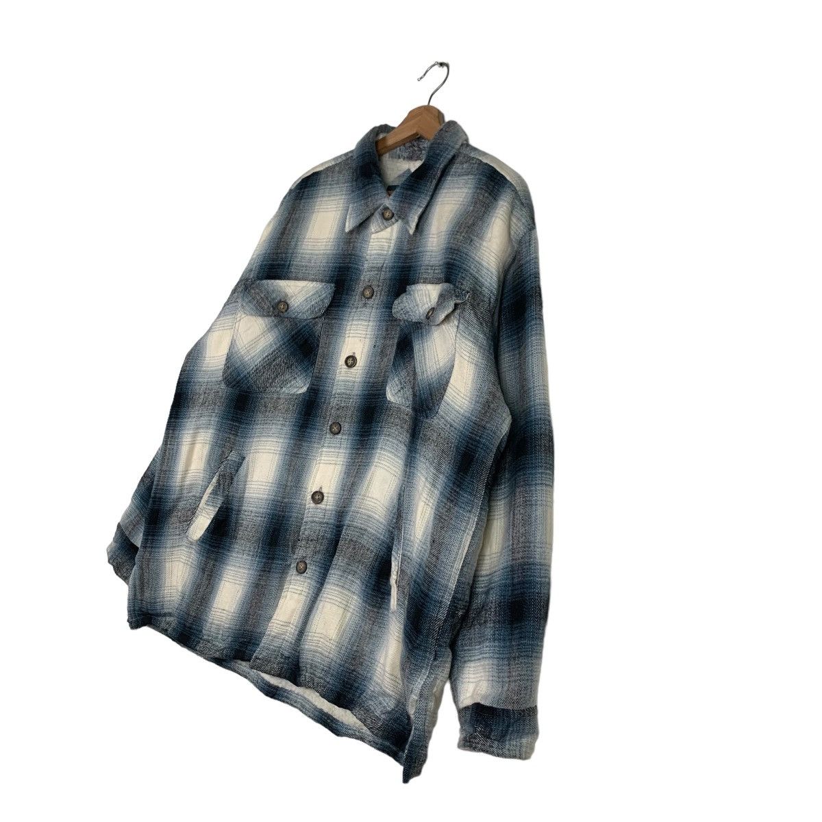 Japanese Brand BAYLEAF Shadow Plaid Checked Tartan Sherpa Jacket #0066-C4 Size US L / EU 52-54 / 3 - 2 Thumbnail