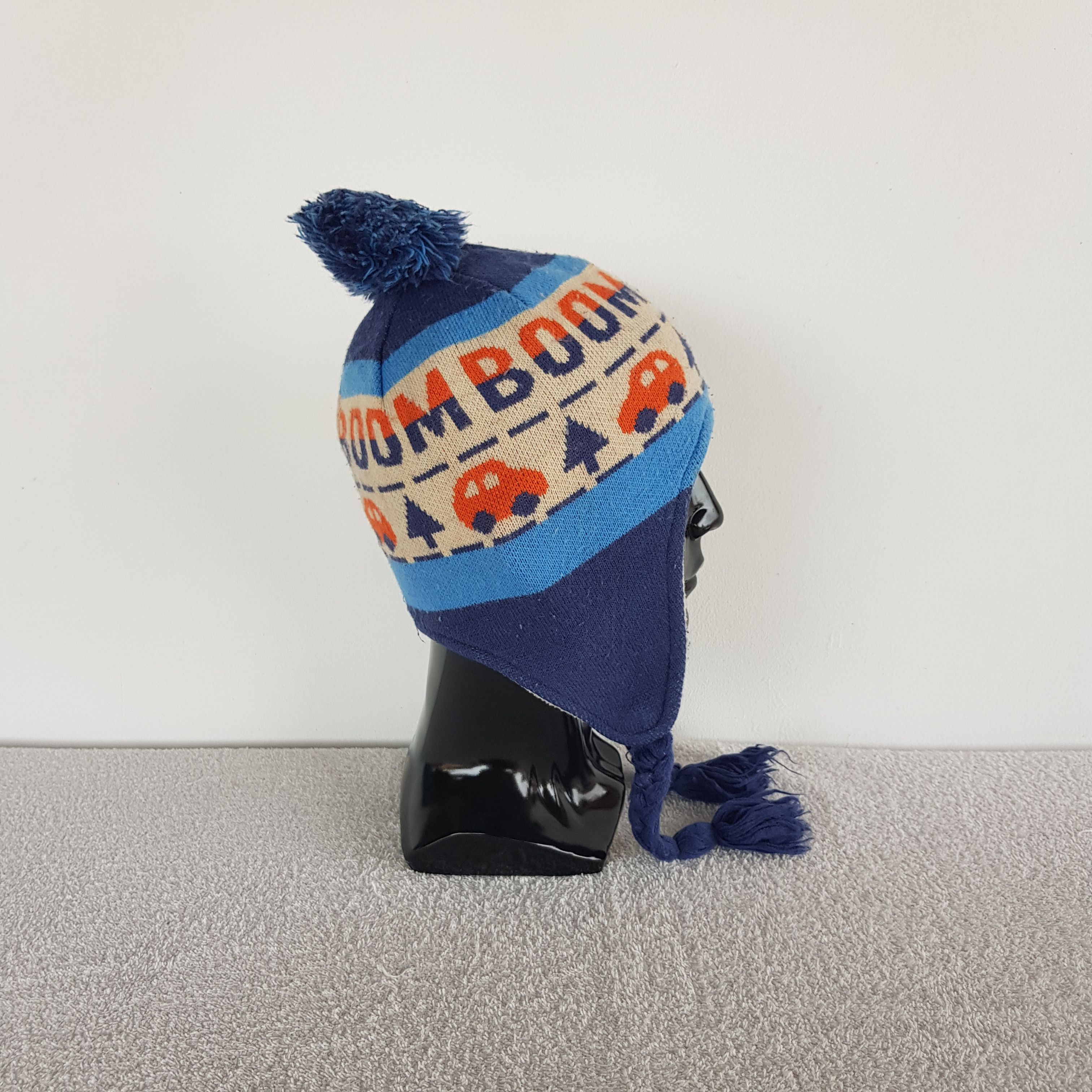 Other Vintage Japanese Earflap Beanie Ribbed Knit Snow Caps Hats. Size ONE SIZE - 3 Thumbnail