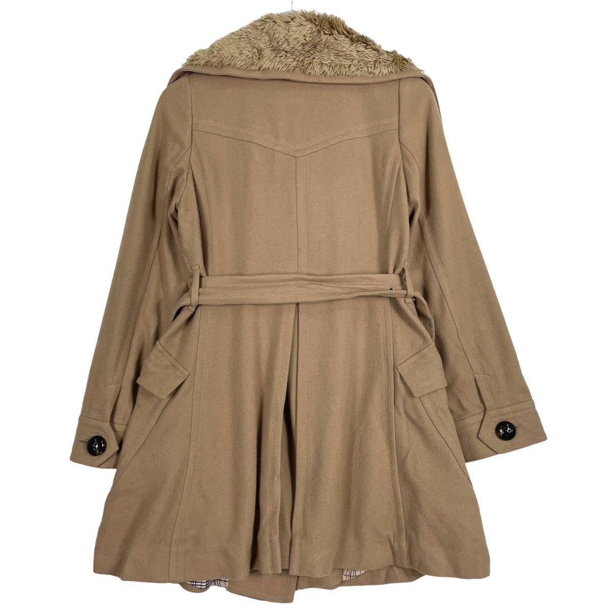 Burberry 💥BURBERRY FUR NECK WINTER WOOL JACKET Size M / US 6-8 / IT 42-44 - 9 Thumbnail
