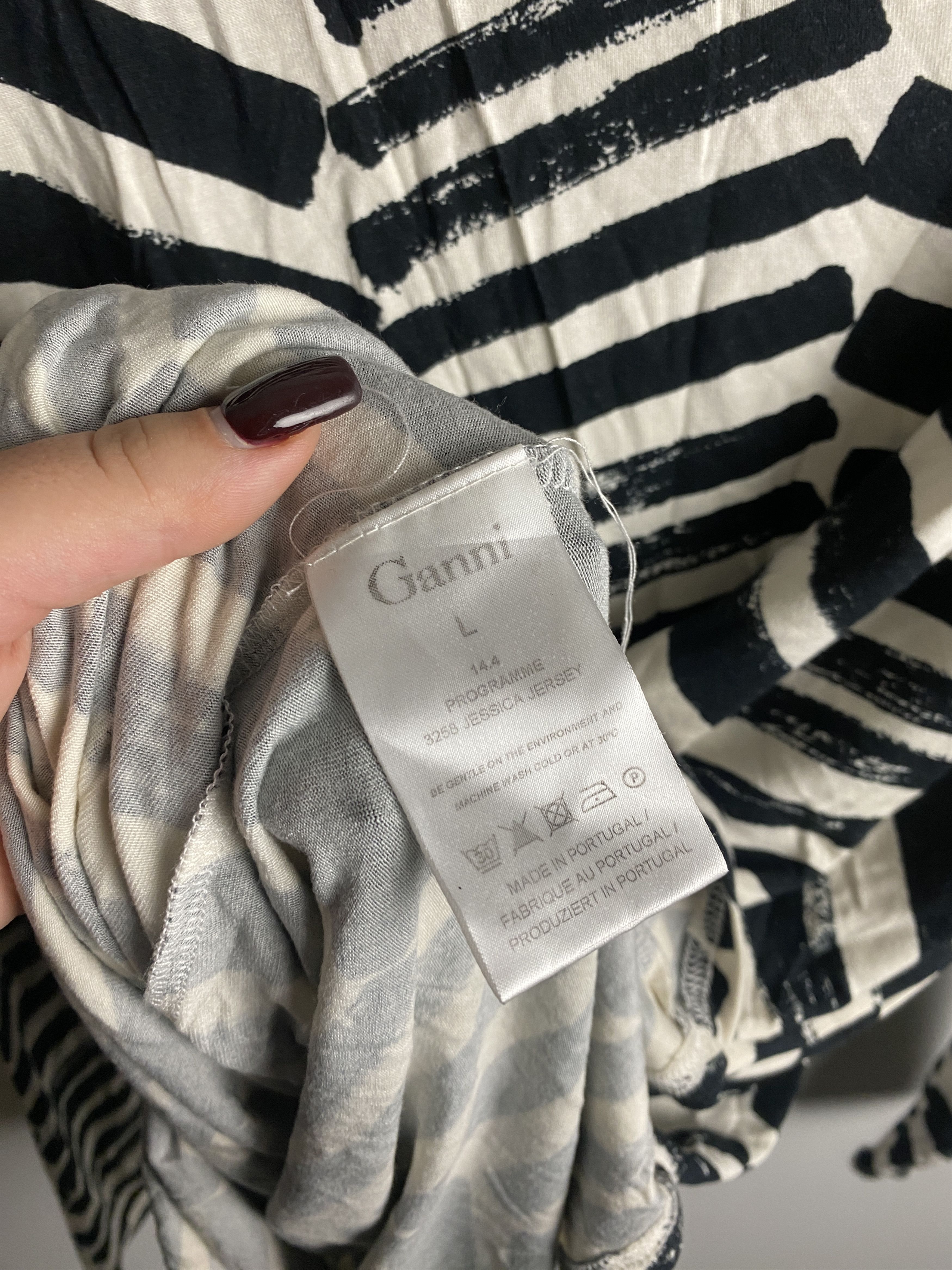 Ganni Ganni Jessica Jersey striped midi dress Size L / US 10 / IT 46 - 4 Thumbnail