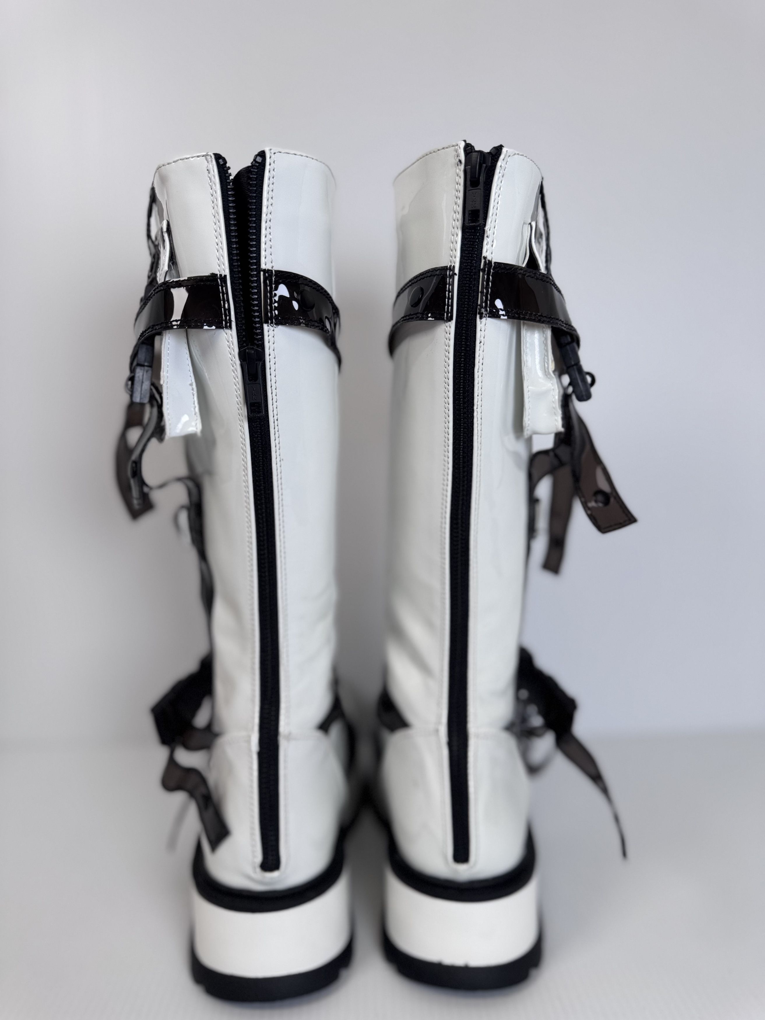 Demonia Cult Demonia Cult Slacker-260 White Knee High Punk Platform Boot Size US 12 / IT 42 - 5 Thumbnail
