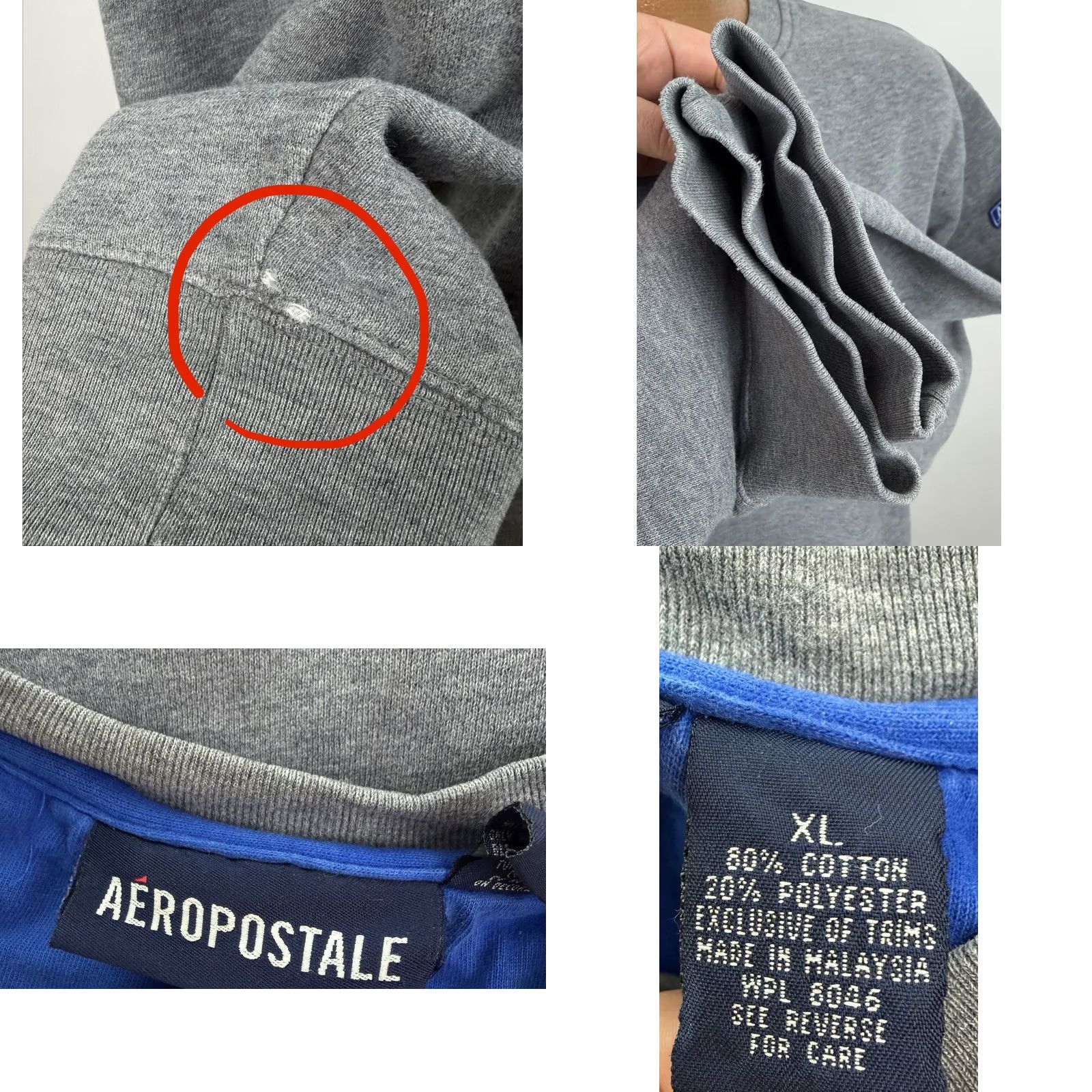 Aeropostale VINTAGE Aeropostale Sweatshirt Mens XL Gray Logo 90s Y2K Sp e llout Skater Pullover Crew Neck Size US XL / EU 56 / 4 - 9 Thumbnail
