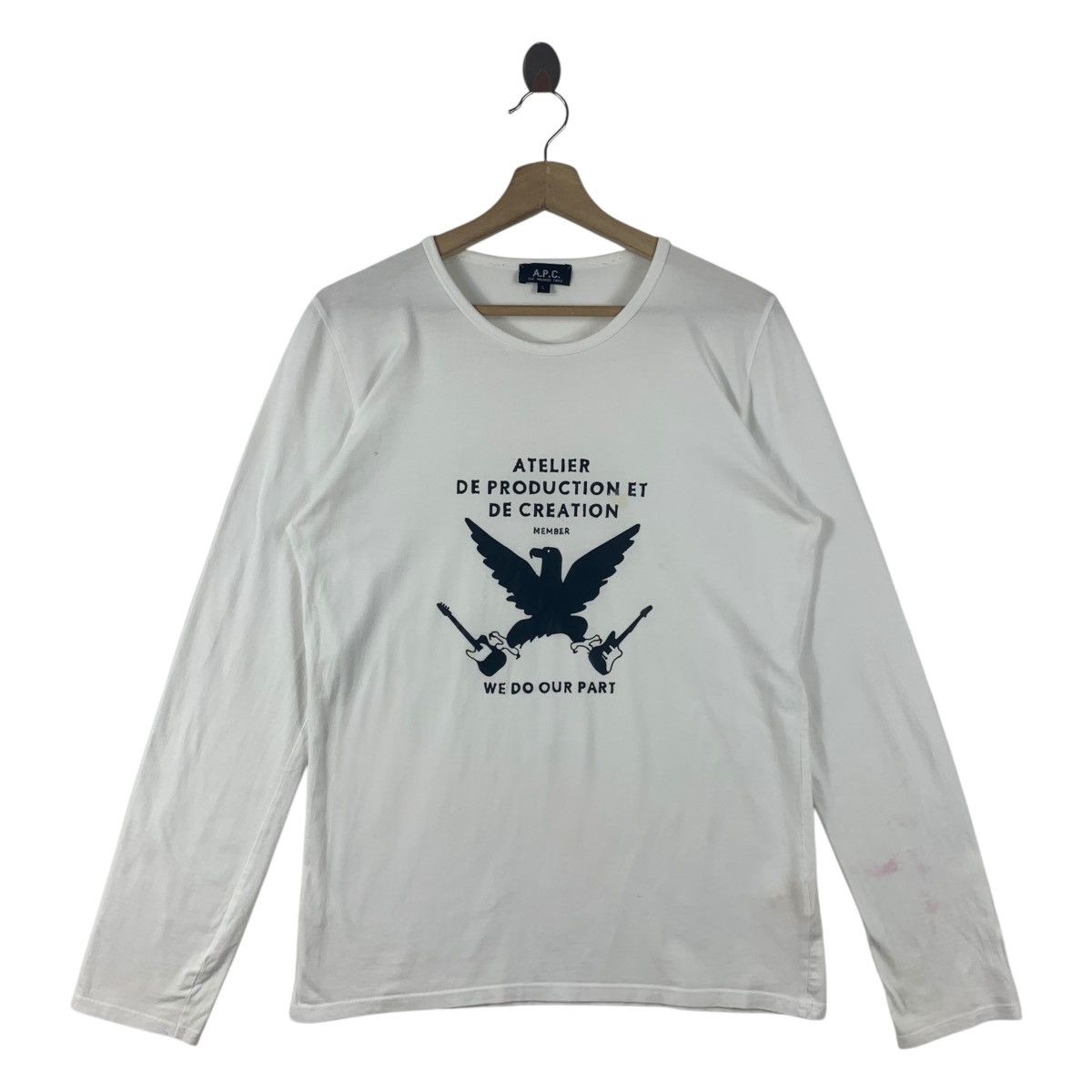 A.P.C. × Japanese Brand APC Rue madame paris bird printed long sleeve tee Size US L / EU 52-54 / 3 - 1 Thumbnail