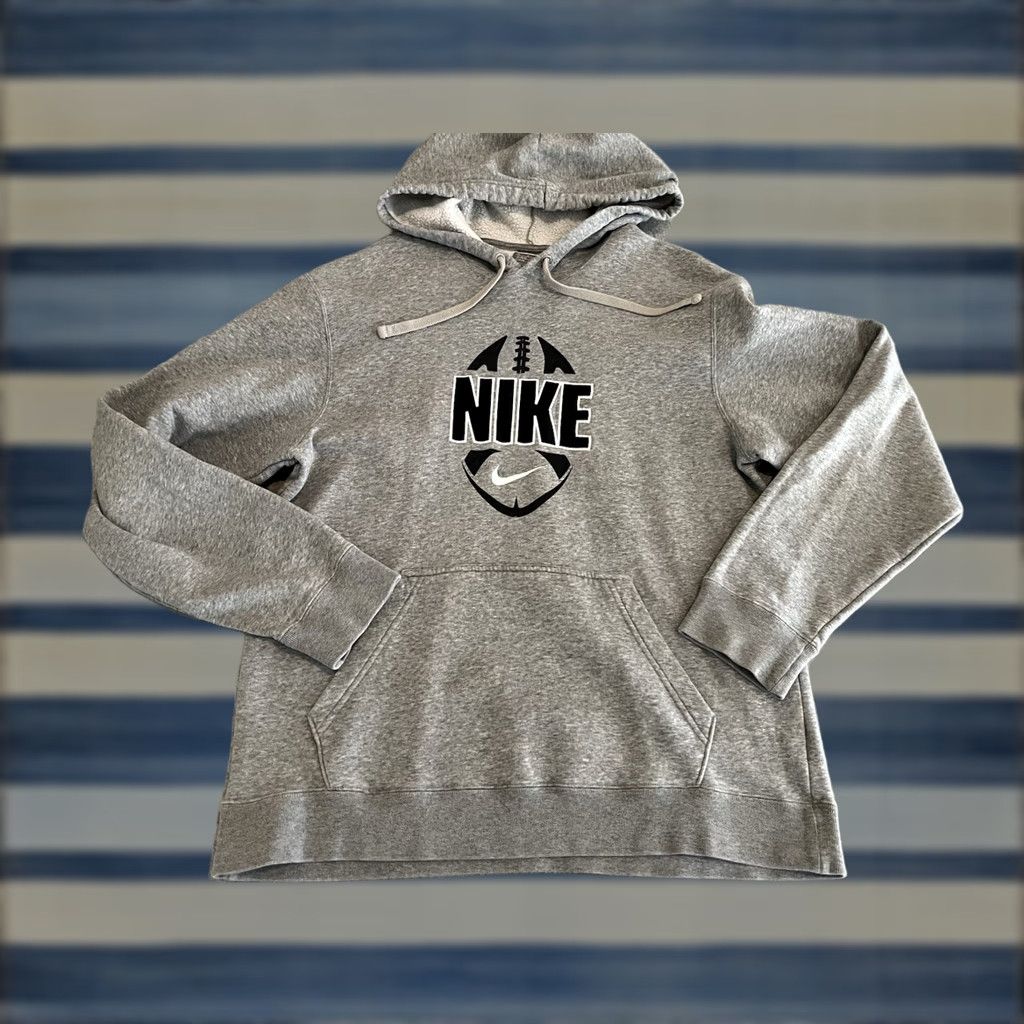 Nike VINTAGE Nike Football Pullover Hoodie Gray Mens Medium Shirt Size US M / EU 48-50 / 2 - 1 Thumbnail