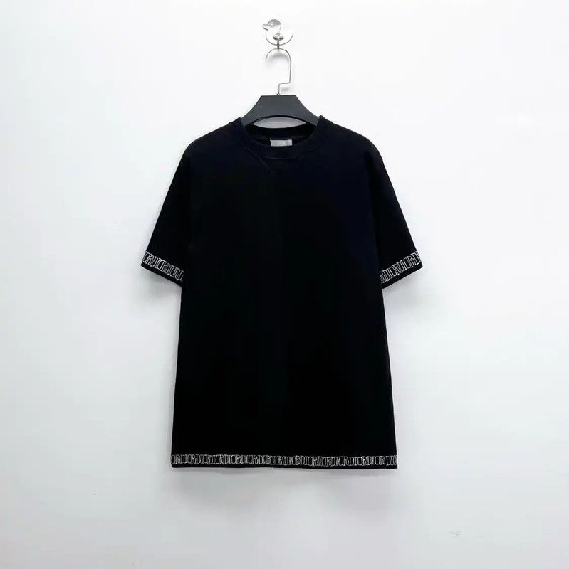Dior Dior Embroidered Logo Short Sleeve Black T-shirt 0089 Size US XS / EU 42 / 0 - 1 Thumbnail