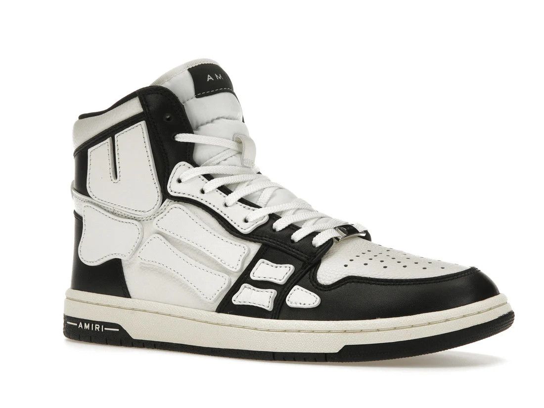 Amiri o1w1db11224 Leather Hi-Top Sneakers in White & Black Size US 11 / EU 44 - 2 Thumbnail