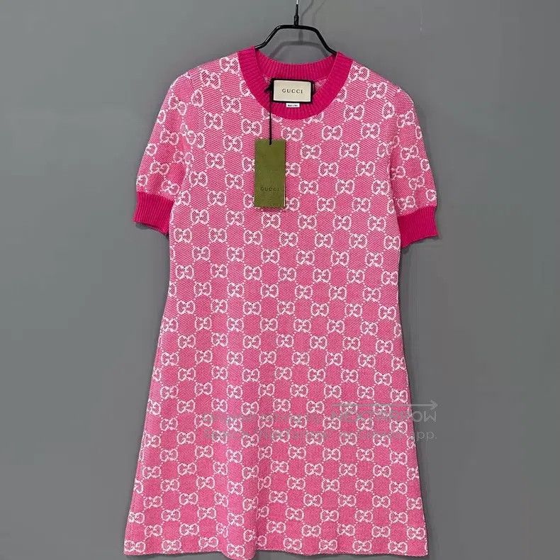Gucci Gucci Pink old flower dress Size S / US 4 / IT 40 - 1 Thumbnail