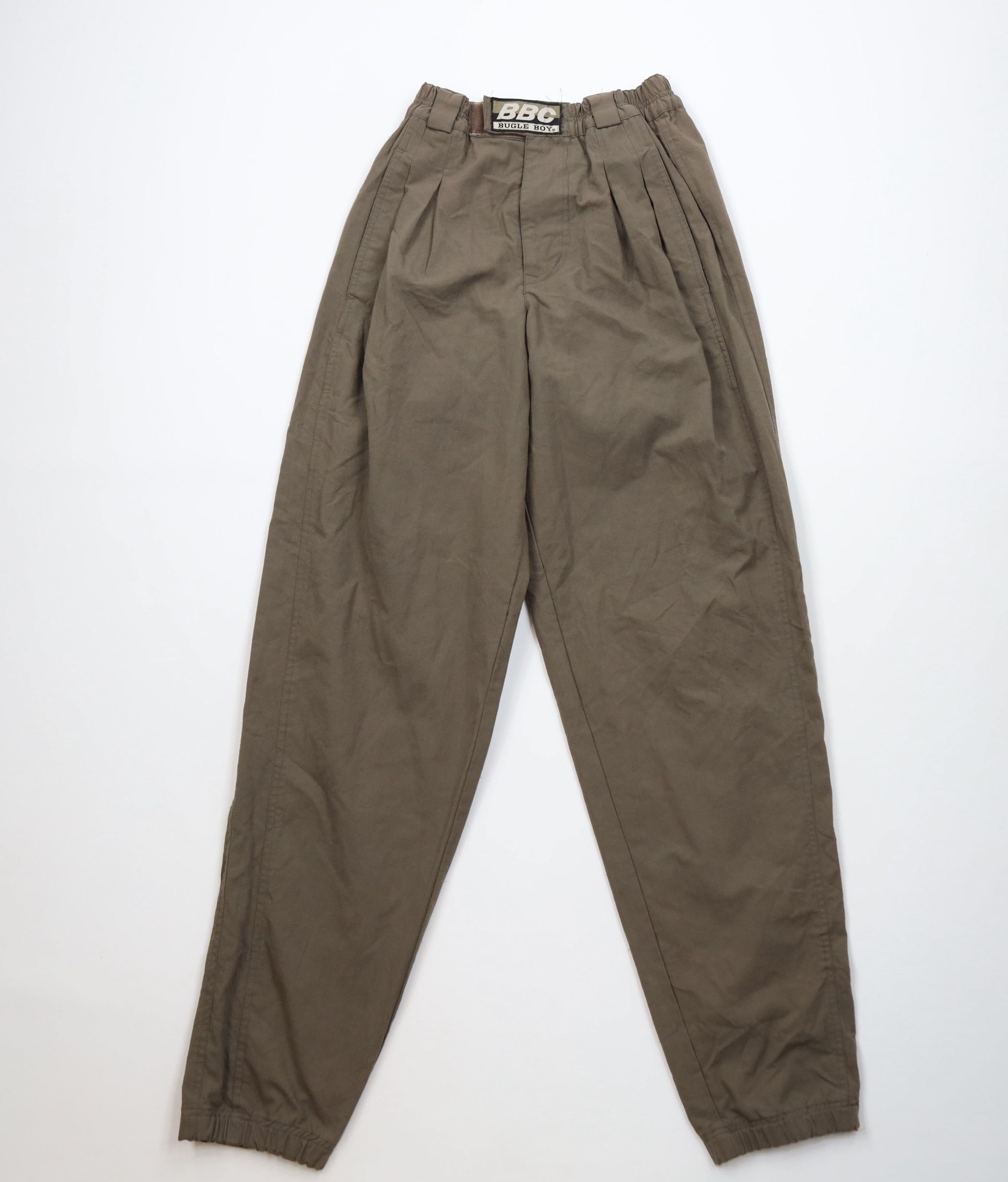 Vintage Deadstock Vintage 80s 90s Bugle Boy Pleated Pants Brown Size US 29 - 1 Thumbnail