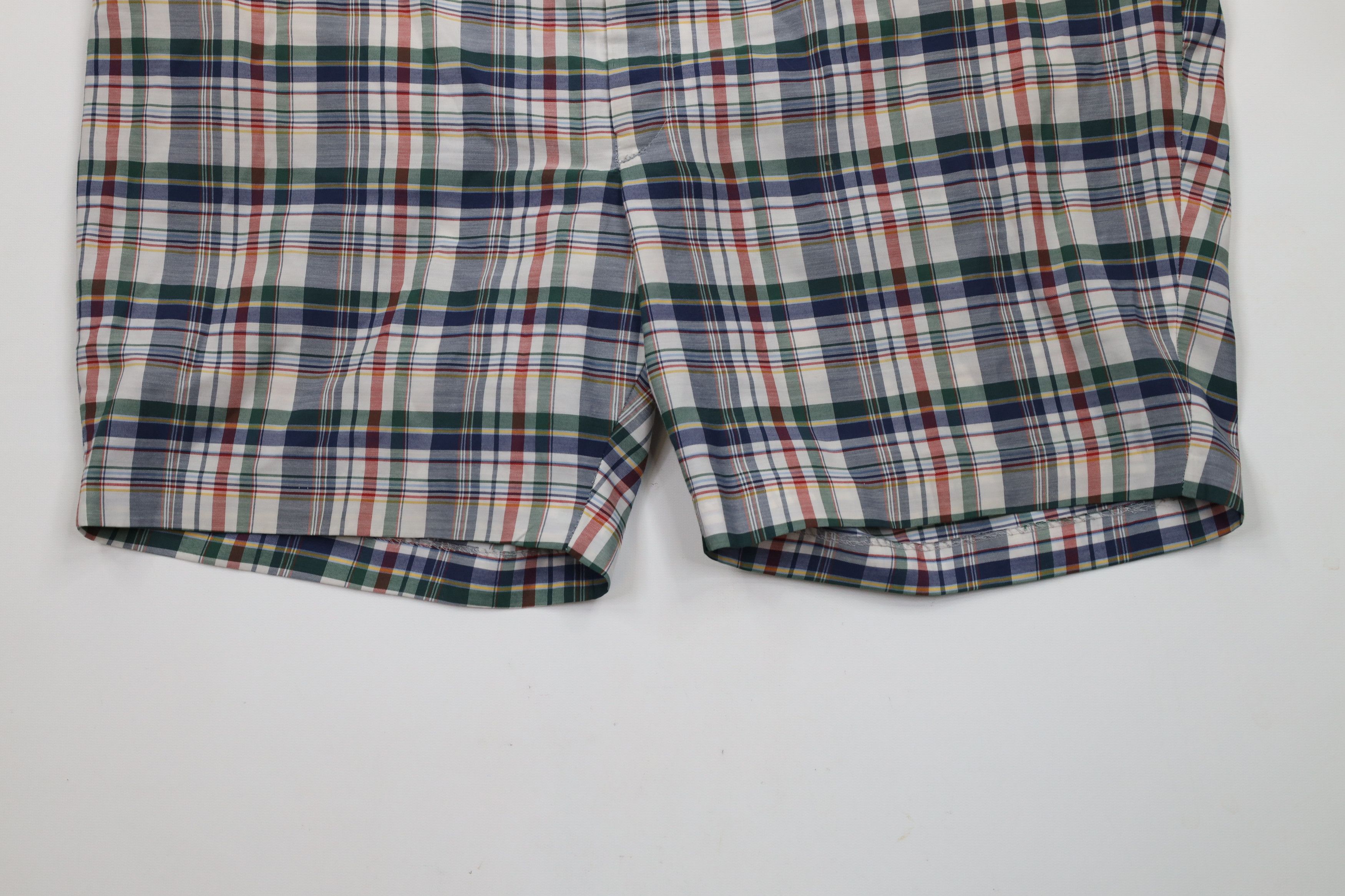 Vintage Vintage 90s Streetwear Plaid Above Knee Chino Shorts USA Size US 40 / EU 56 - 4 Thumbnail