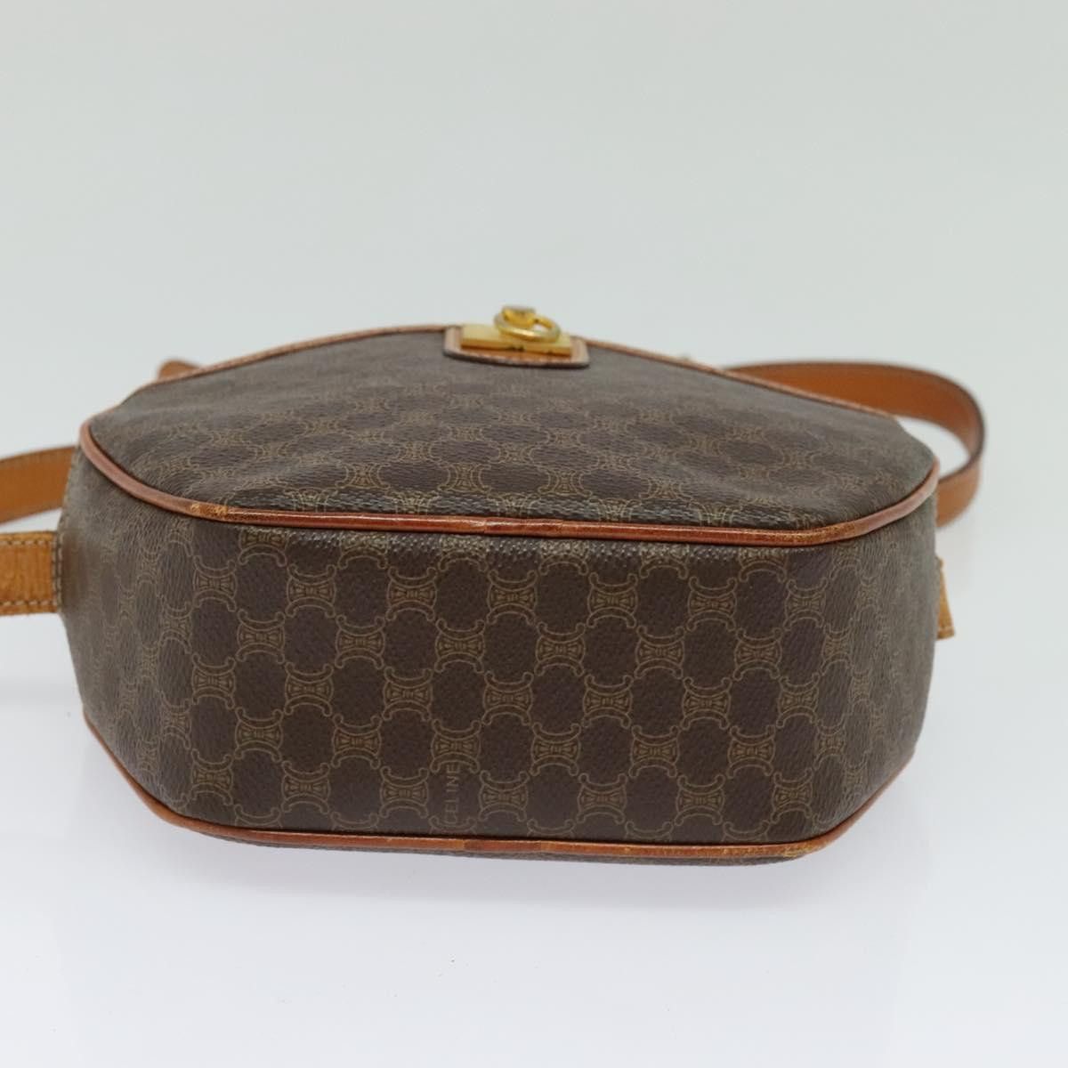 Celine CELINE Macadam Canvas Shoulder Bag Pvc Leather Brown Gold Size ONE SIZE - 9 Thumbnail