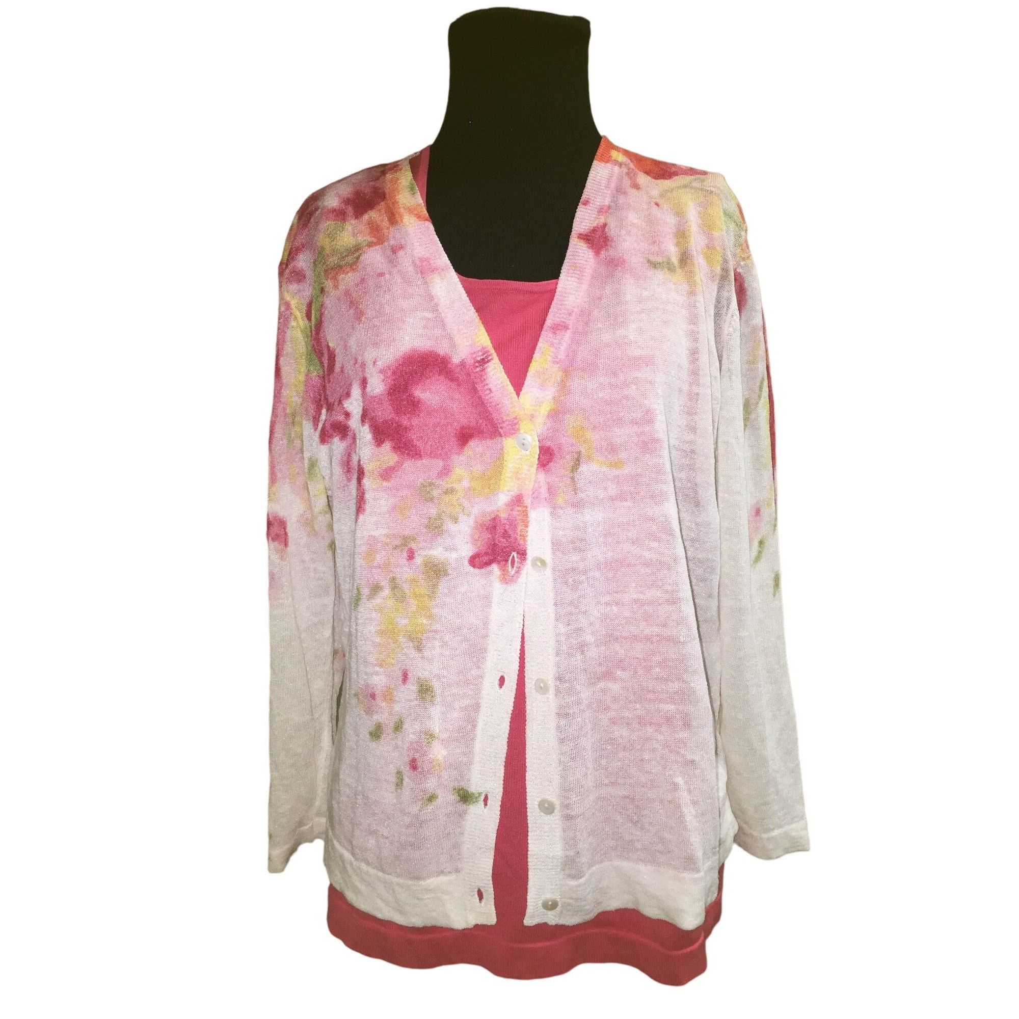 Other Womens Size Large Jones New York Collection Pink Tank Top/Lo Size L / US 10 / IT 46 - 1 Thumbnail