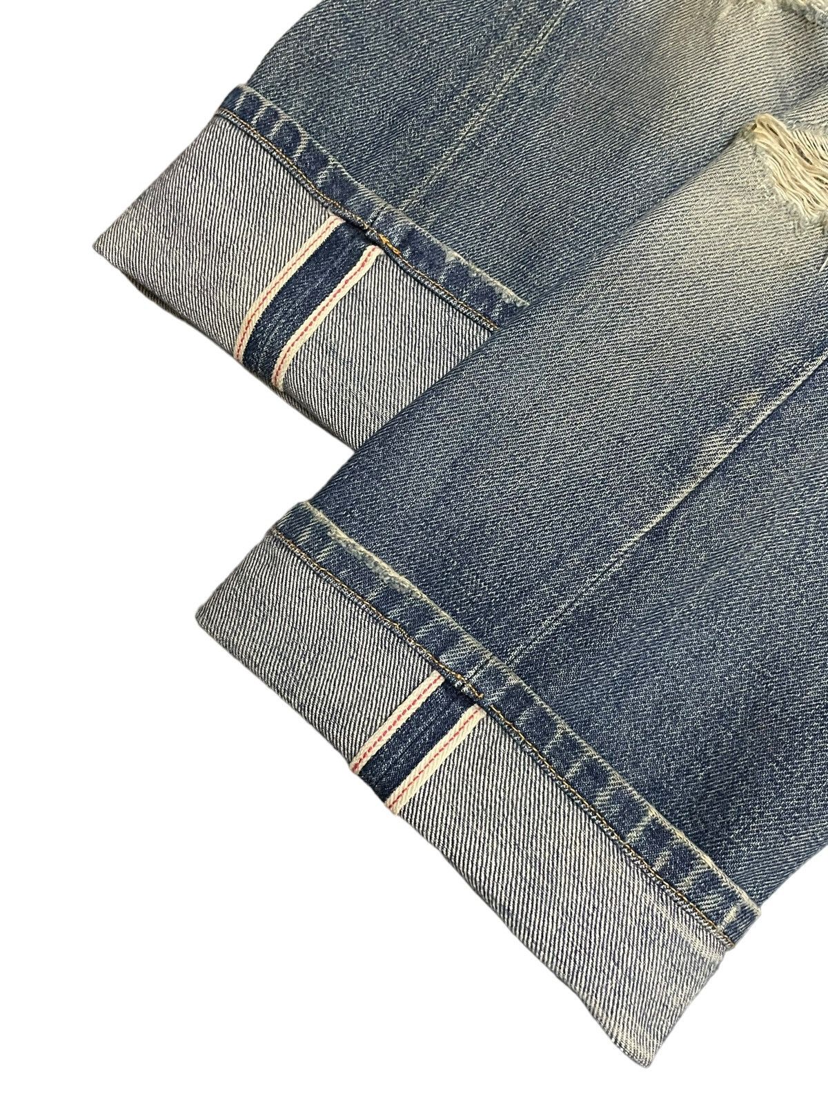 A.P.C. Vintage A.P.C Selvedge Blue Wash Loose Fit Distressed Jeans Size US 27 - 14 Thumbnail