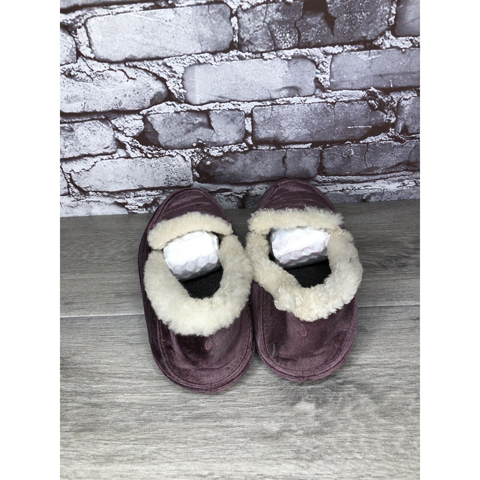 Olukai OluKai Ku'una Lanui Red Ginger Velvet Sheep Fur Slippers Wom Size US 10 / IT 40 - 5 Thumbnail