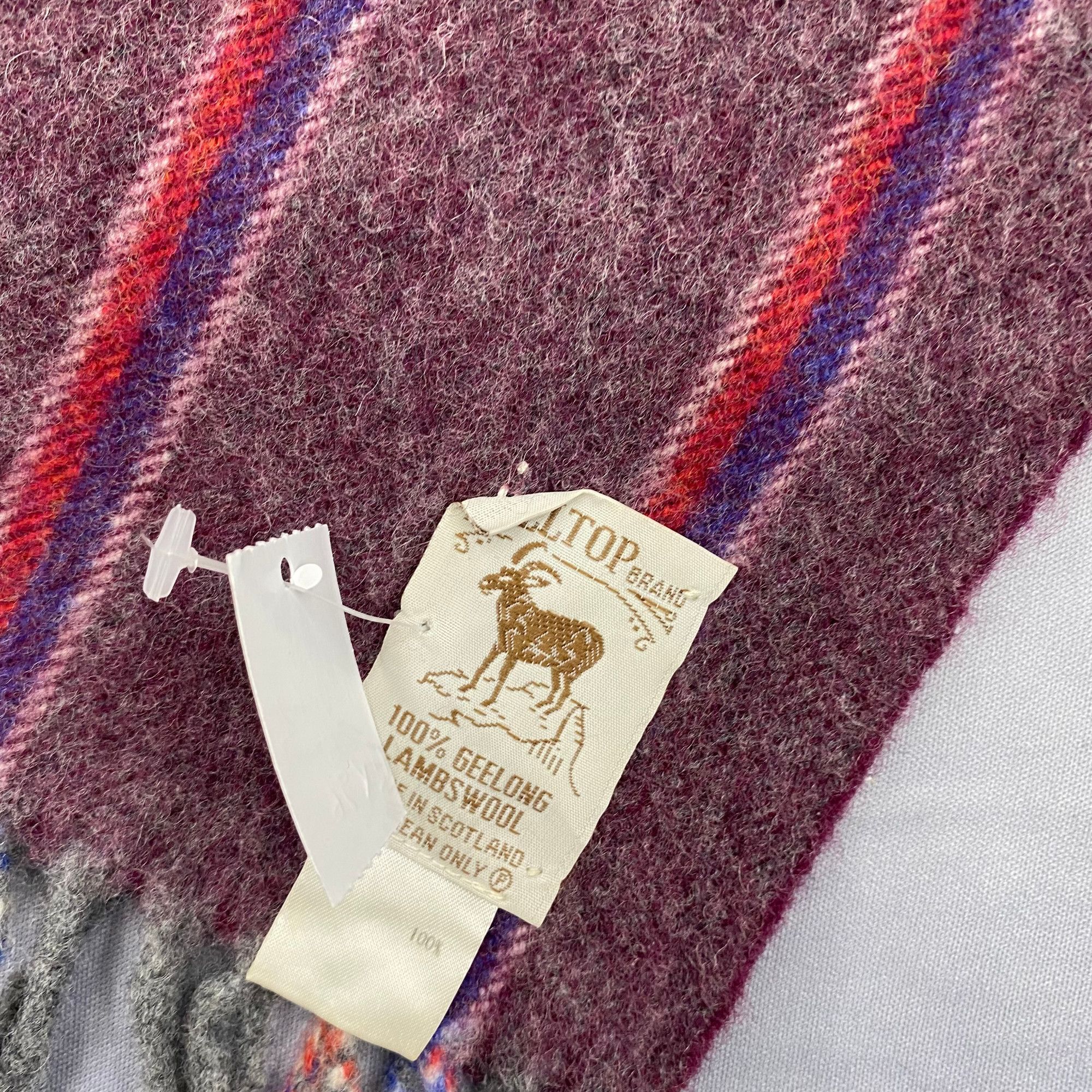 Japanese Brand Vintage Hilltop Scarf Muffler Wool Winter Fringe Scarves Size ONE SIZE - 4 Thumbnail