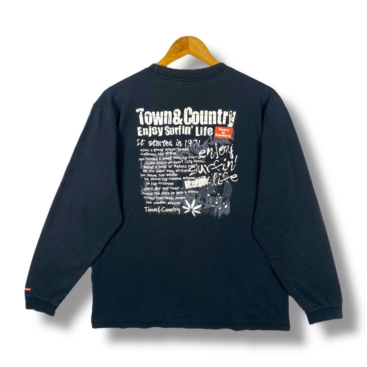 Vintage Vintage 00's TOWN & COUNTRY Enjoy Surfin' Life Faded Size US L / EU 52-54 / 3 - 1 Thumbnail