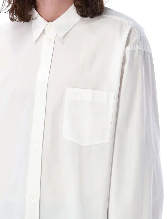 Balenciaga o1w1db11225 Large Fit Shirt in White Size US M / EU 48-50 / 2 - 3 Thumbnail