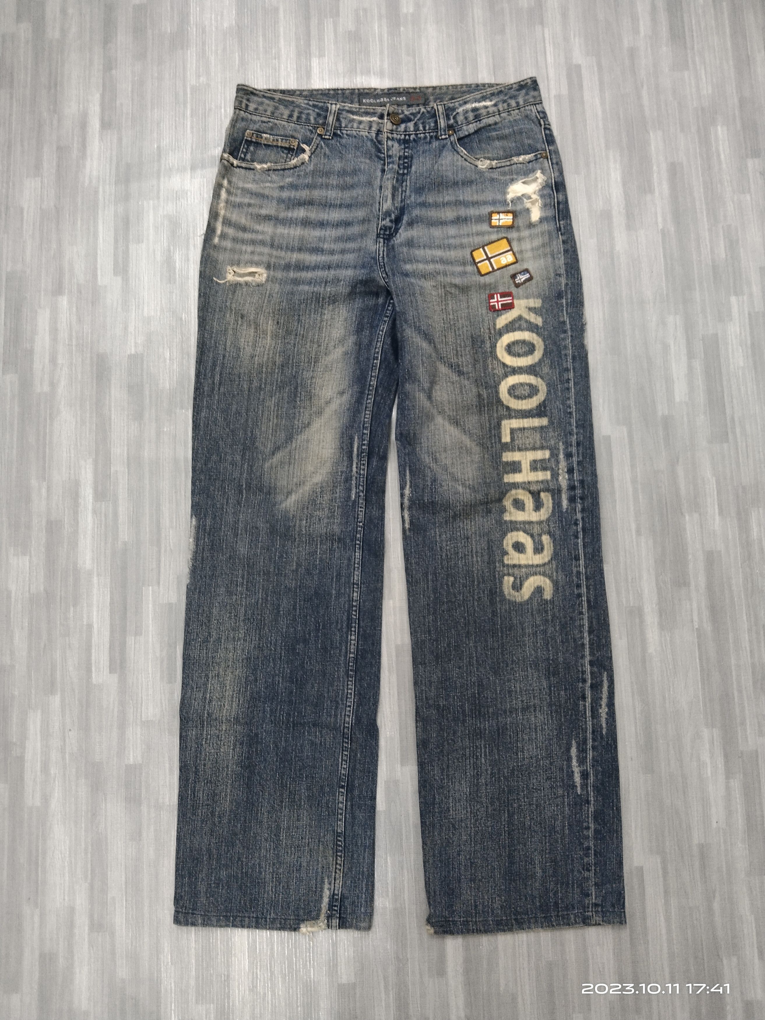 Art Comes First SICK KOOLHAAS SPELLOUT DENIM PANTS Size US 31 - 2 Thumbnail