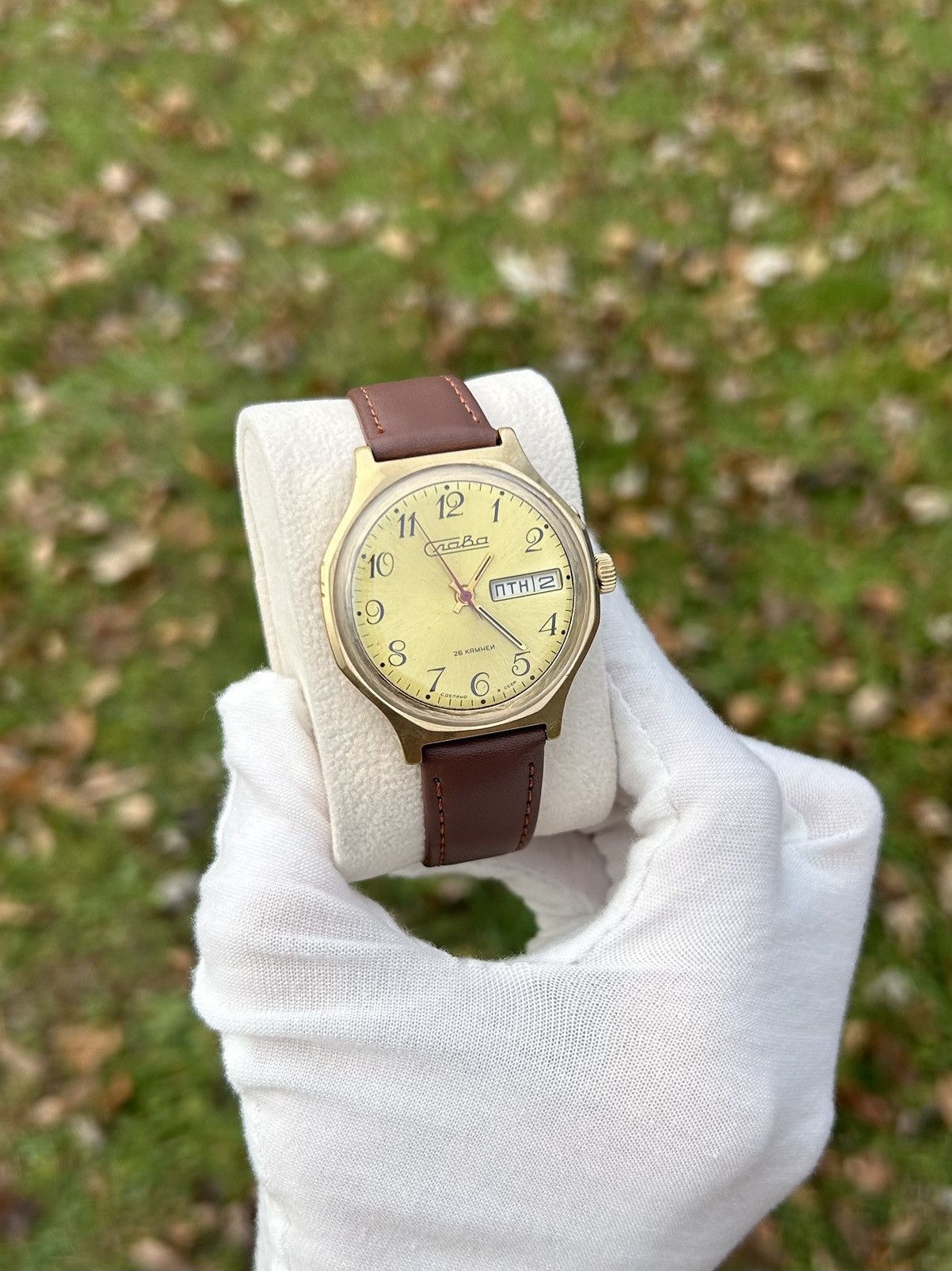 Other Vintage Watch Slava Made In USSR Soviet Mechanical 1980s Size ONE SIZE - 3 Thumbnail