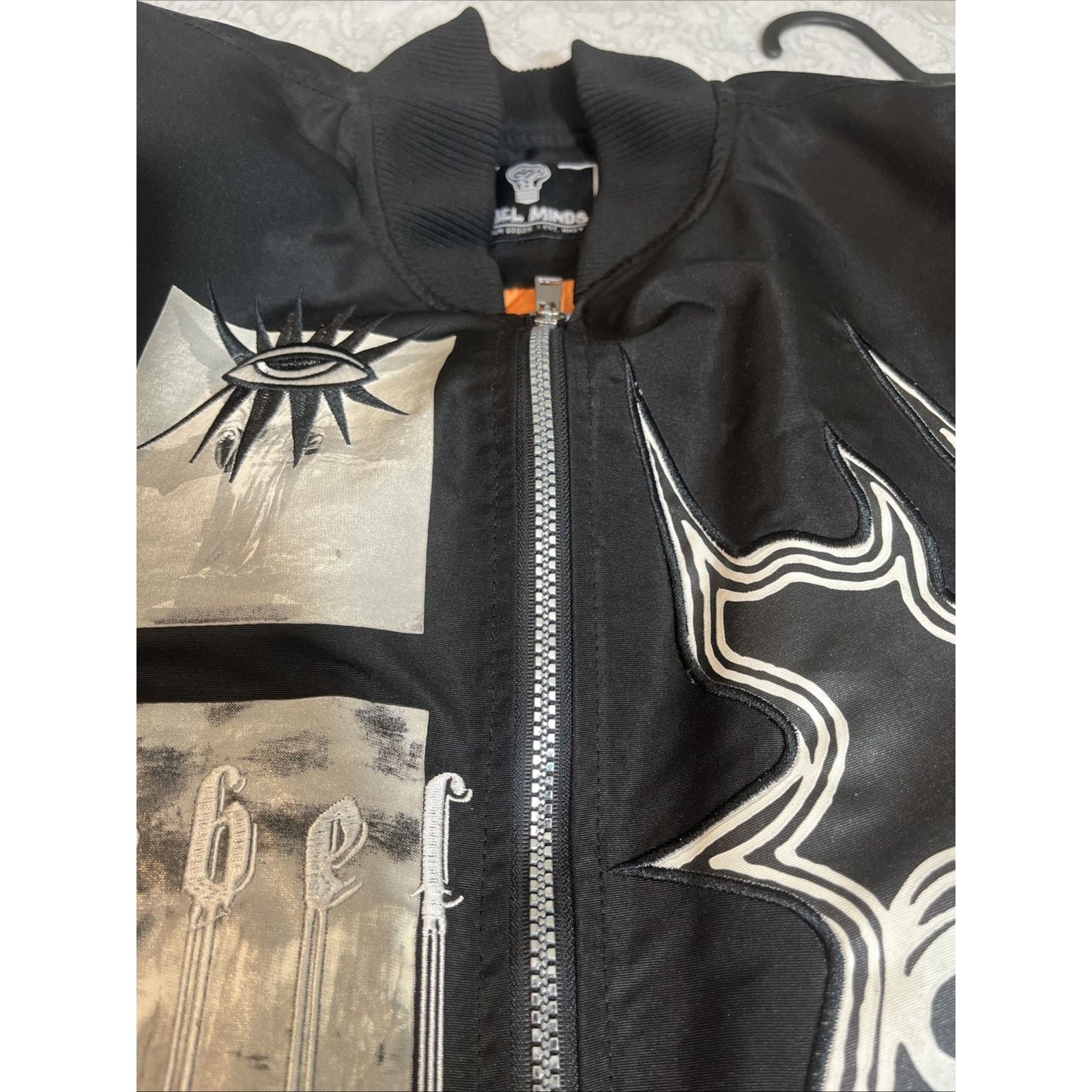 Other Rebel Minds Graphic Bomber Jacket Black MA-1 Padded Men’s Size US M / EU 48-50 / 2 - 11 Thumbnail